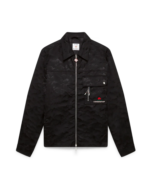 Nylon Mountain Short Sleeve Camo Zip Shirt | Casablanca Paris | Image 1