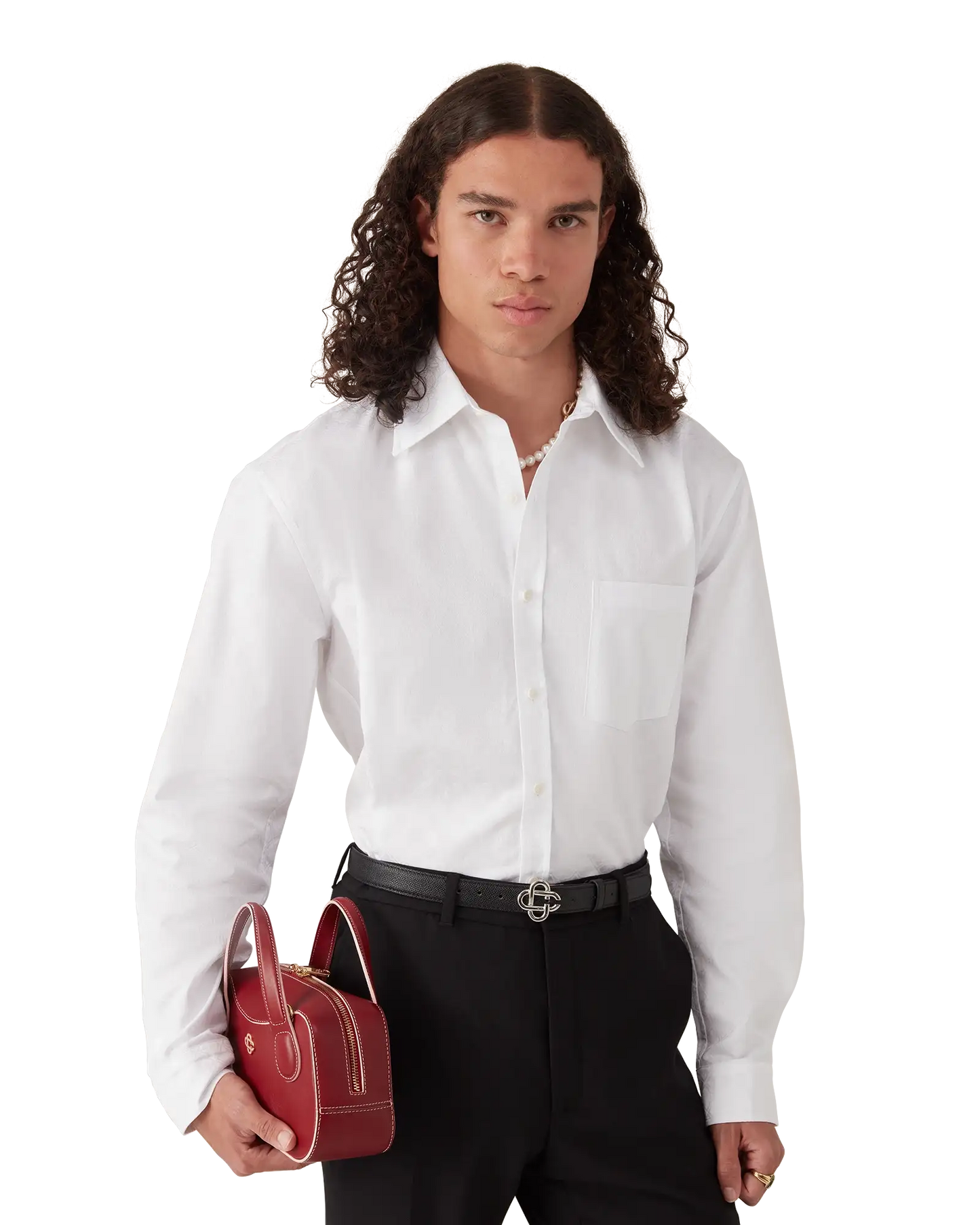 Cotton Monogram Jacquard Oxford Shirt | Casablanca Paris | Image 4