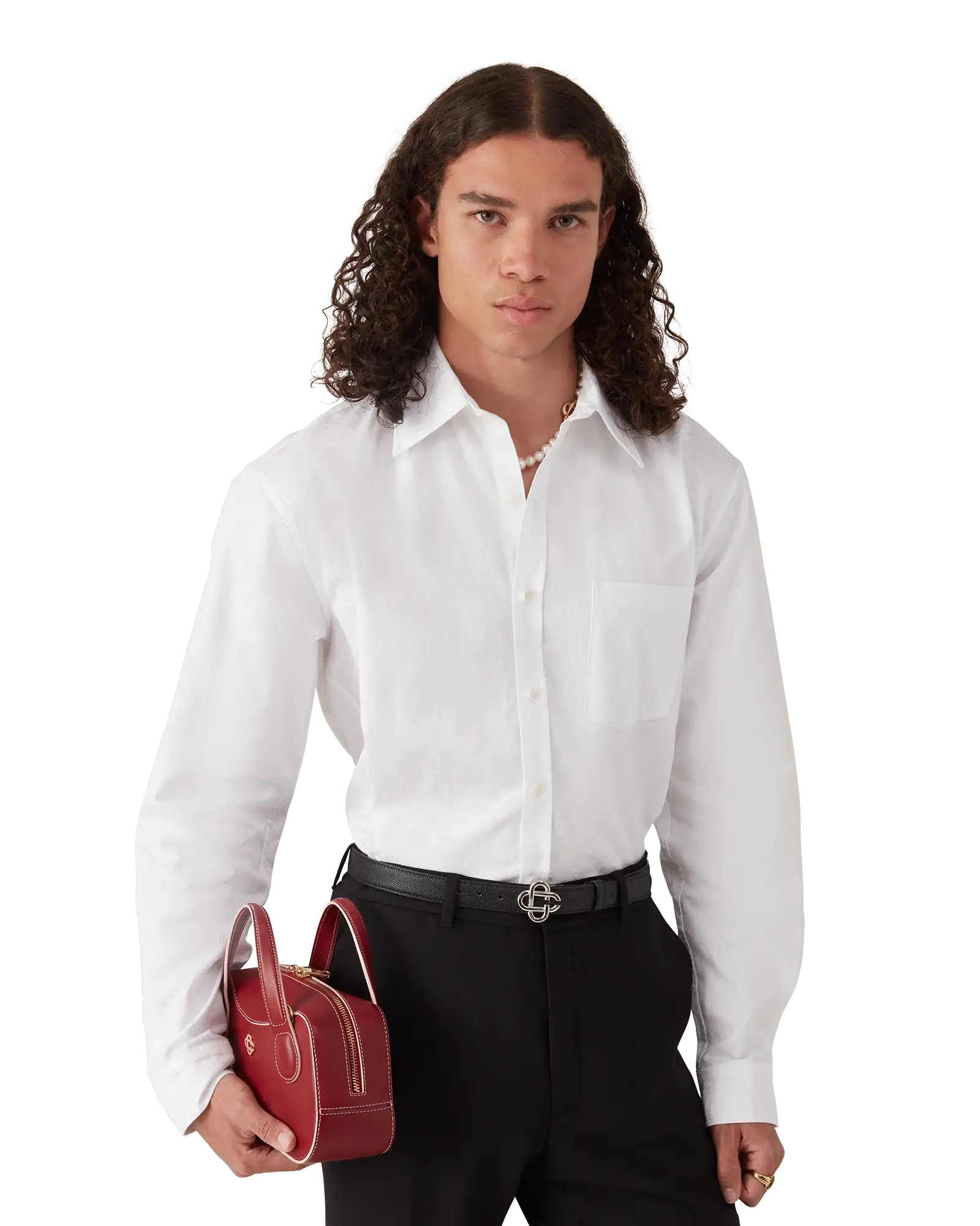 Cotton Monogram Jacquard Oxford Shirt | Casablanca Paris | Image 4