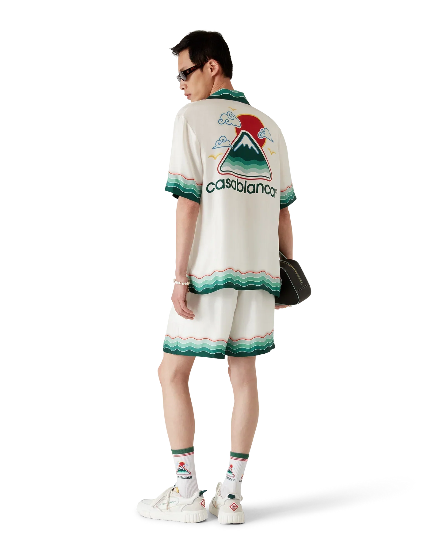 Montagne Ondulee Silk Shorts | Casablanca Paris | Image 3