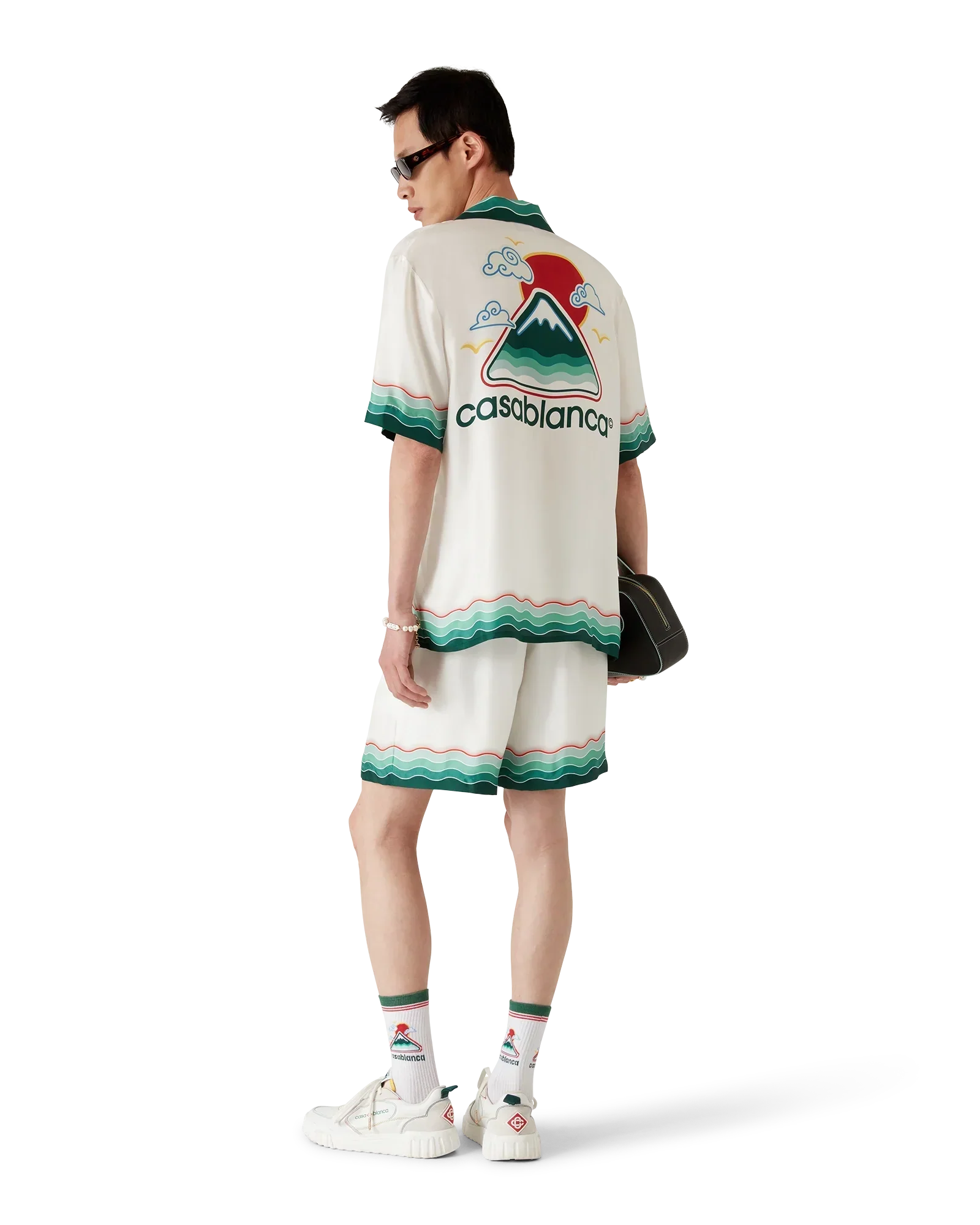Montagne Ondulee Silk Shorts | Casablanca Paris | Image 3