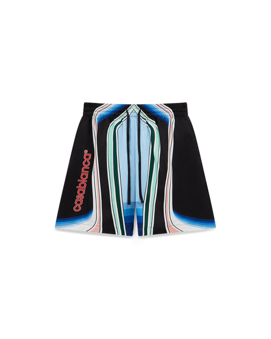 Graphic Mountain Silk Shorts | Casablanca Paris | Image 1