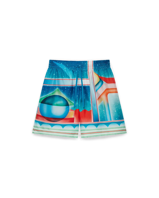 Galaxy Court Silk Shorts | Casablanca Paris | Image 1