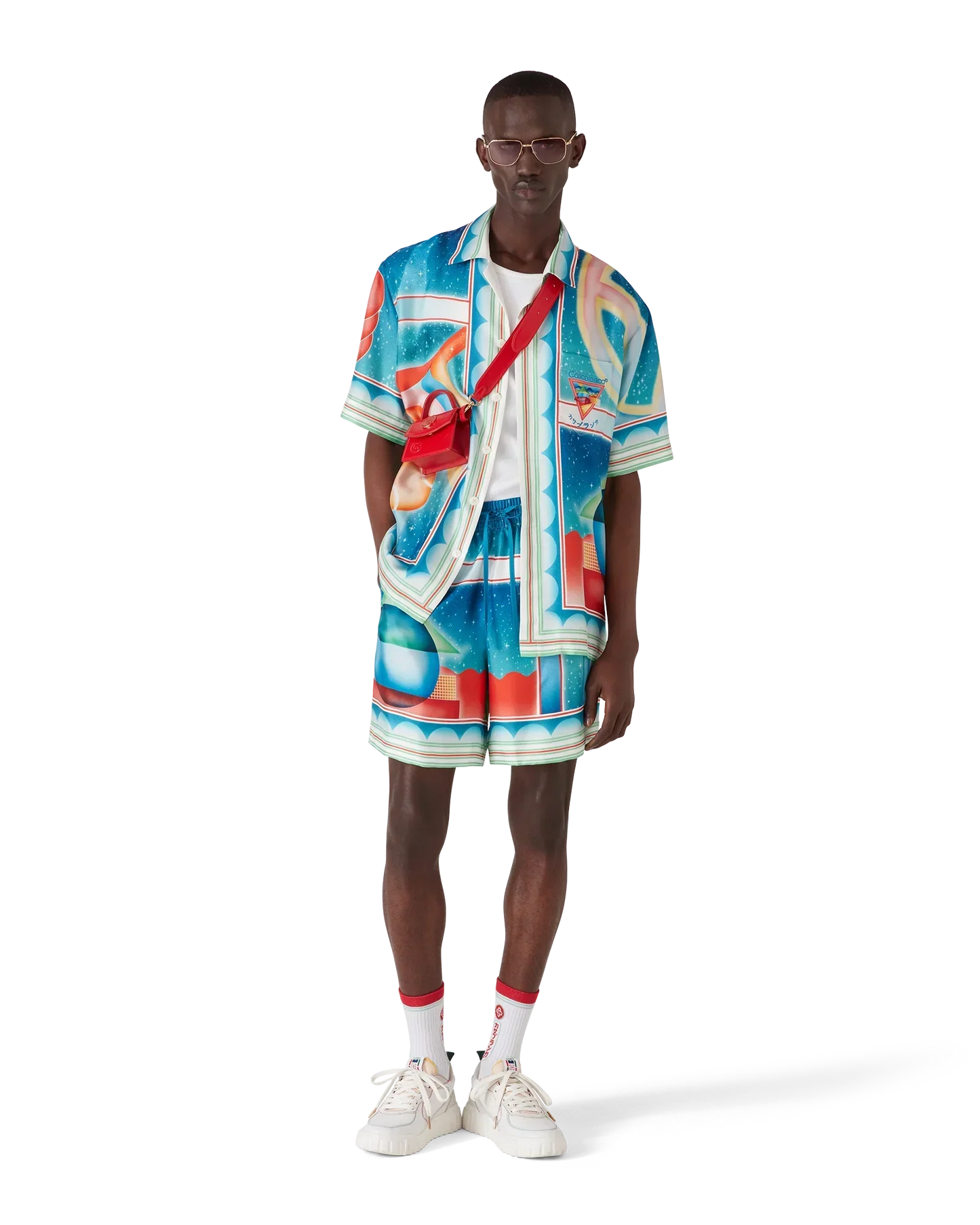 Galaxy Court Silk Shorts | Casablanca Paris | Image 2