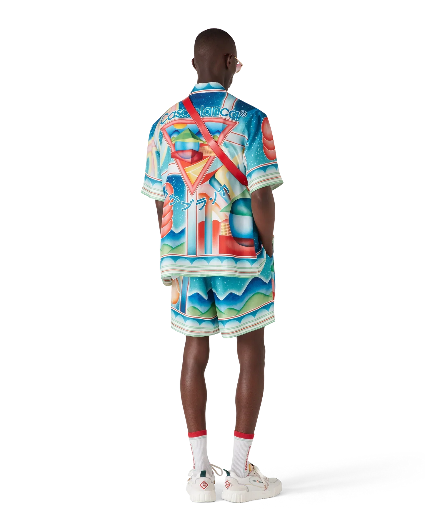 Galaxy Court Silk Shorts | Casablanca Paris | Image 3