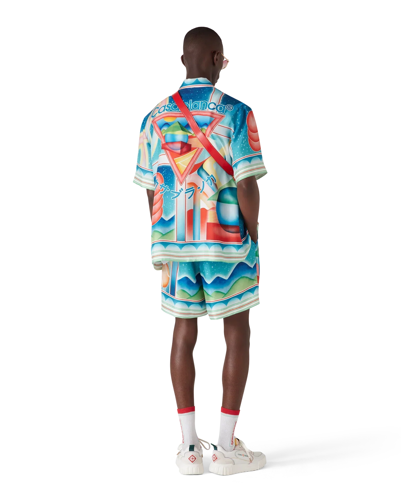Galaxy Court Silk Shorts | Casablanca Paris | Image 3