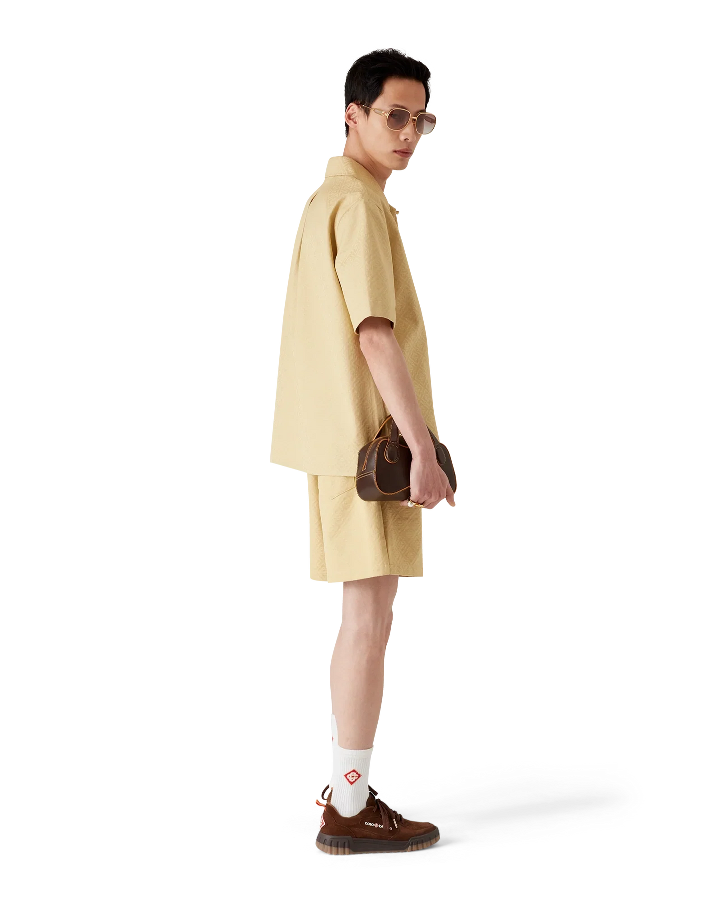 Cotton Monogram Jacquard Shorts | Casablanca Paris | Image 3