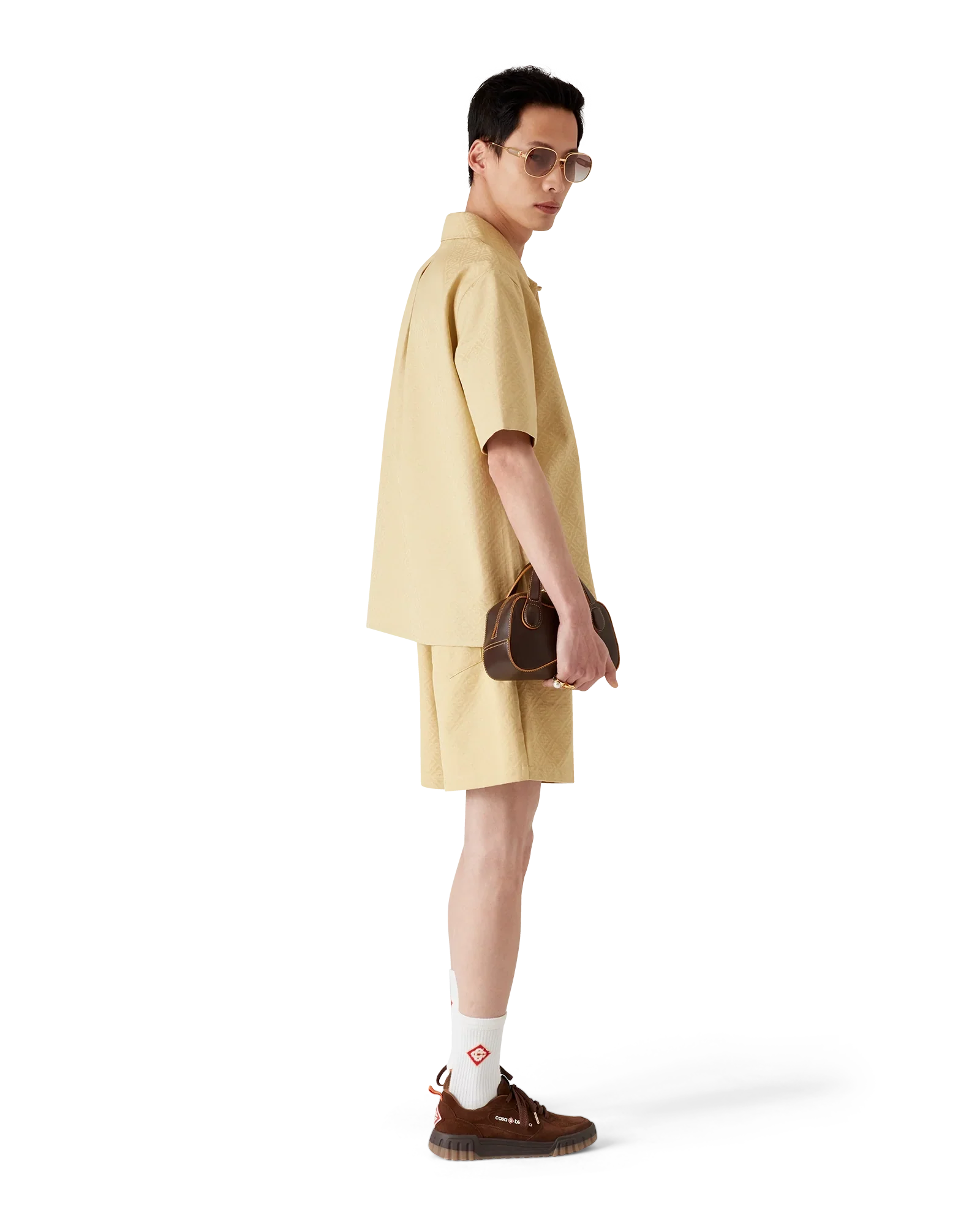Cotton Monogram Jacquard Shorts | Casablanca Paris | Image 3