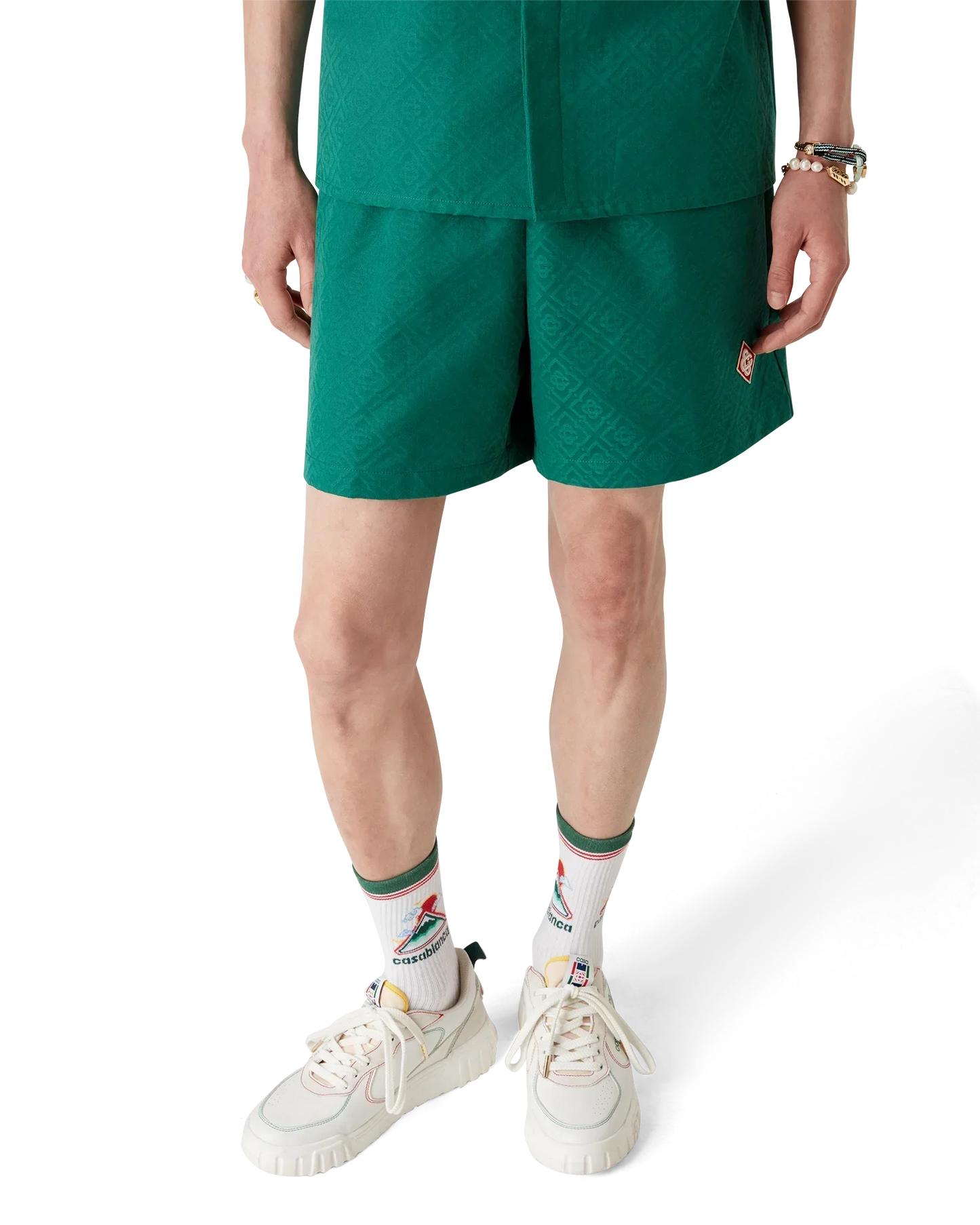 Cotton Monogram Jacquard Shorts | Casablanca Paris | Image 4