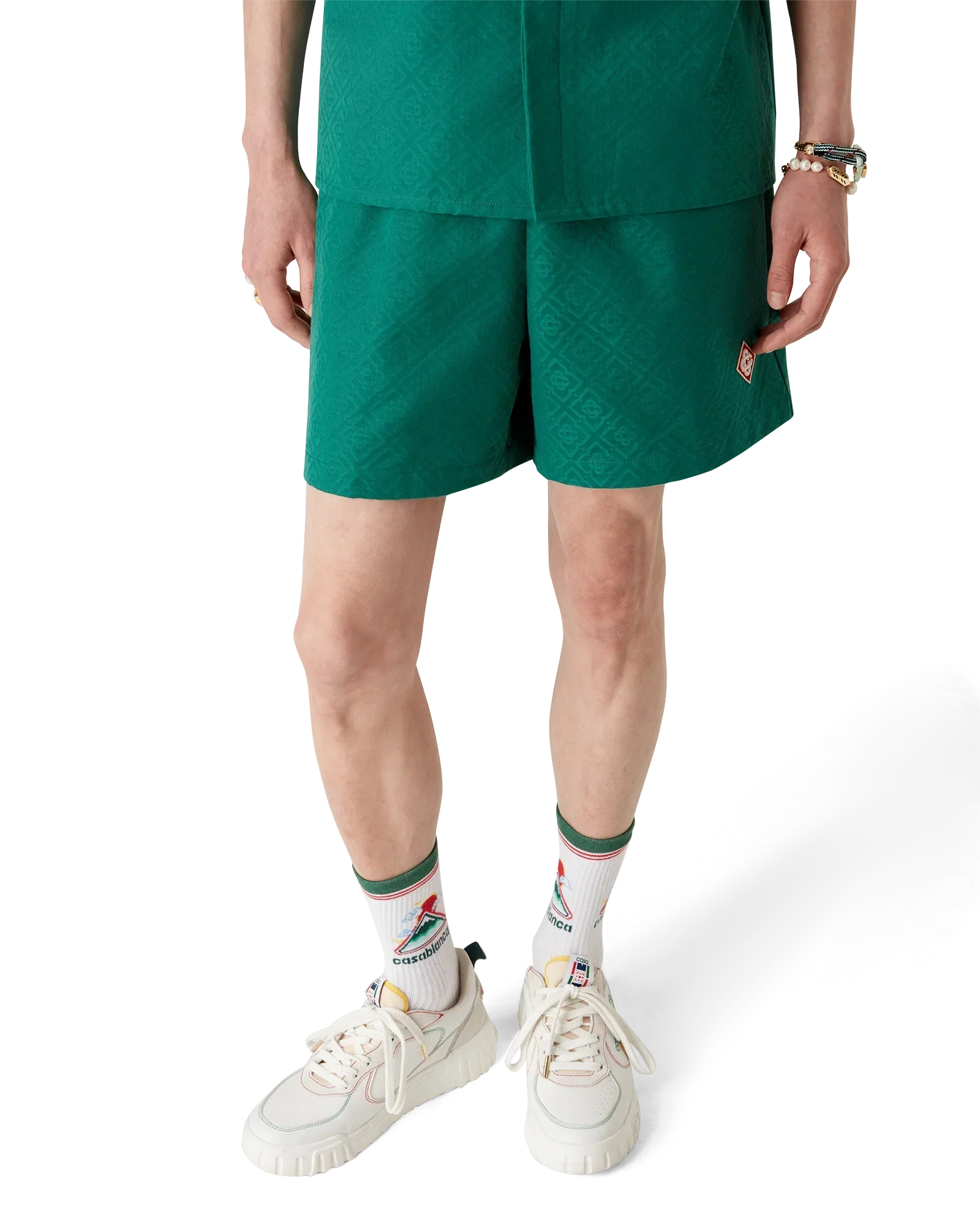 Cotton Monogram Jacquard Shorts | Casablanca Paris | Image 4
