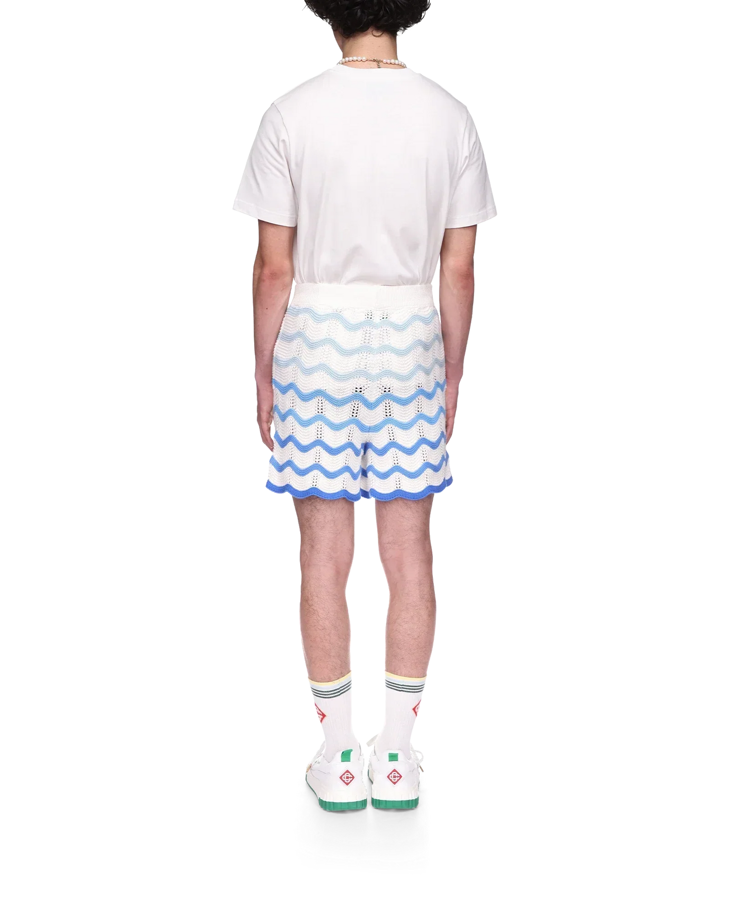 Wavy Gradient Crochet Shorts | Casablanca Paris | Image 4