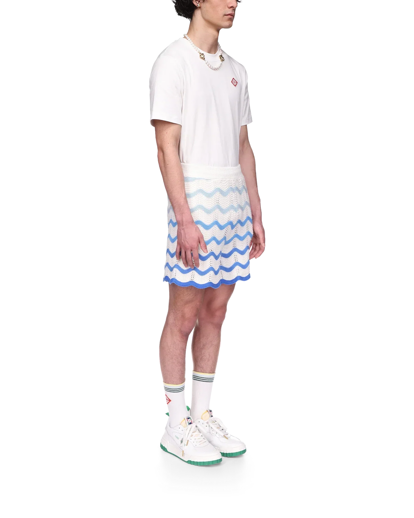 Wavy Gradient Crochet Shorts | Casablanca Paris | Image 5