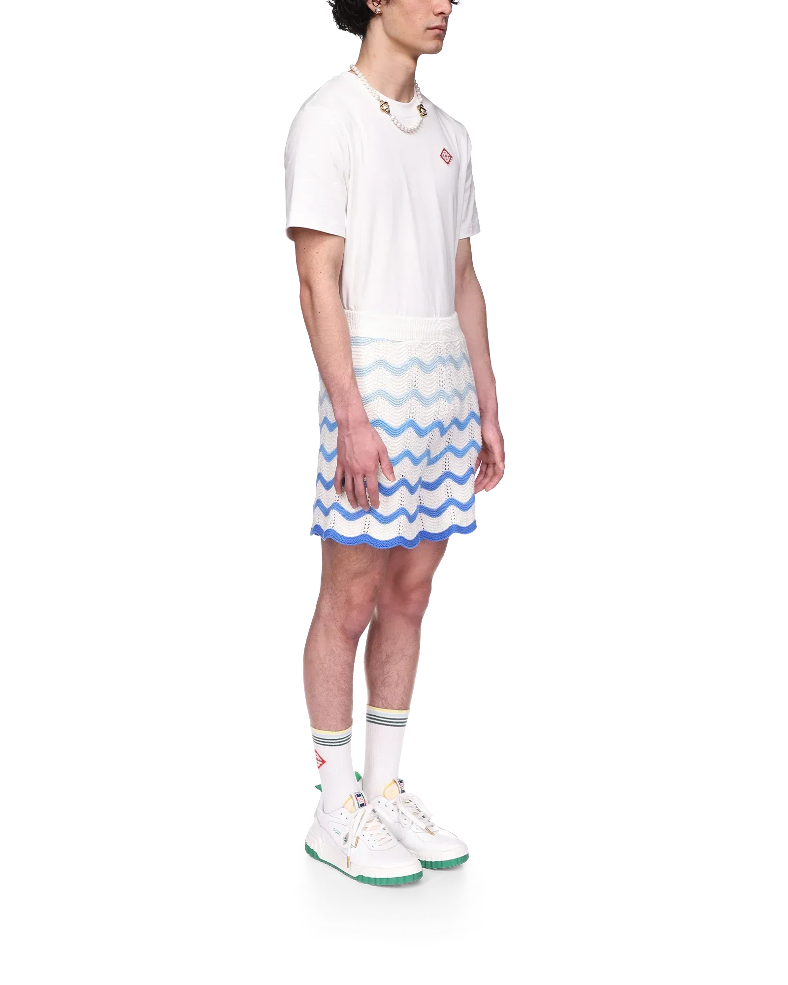 Wavy Gradient Crochet Shorts | Casablanca Paris | Image 5