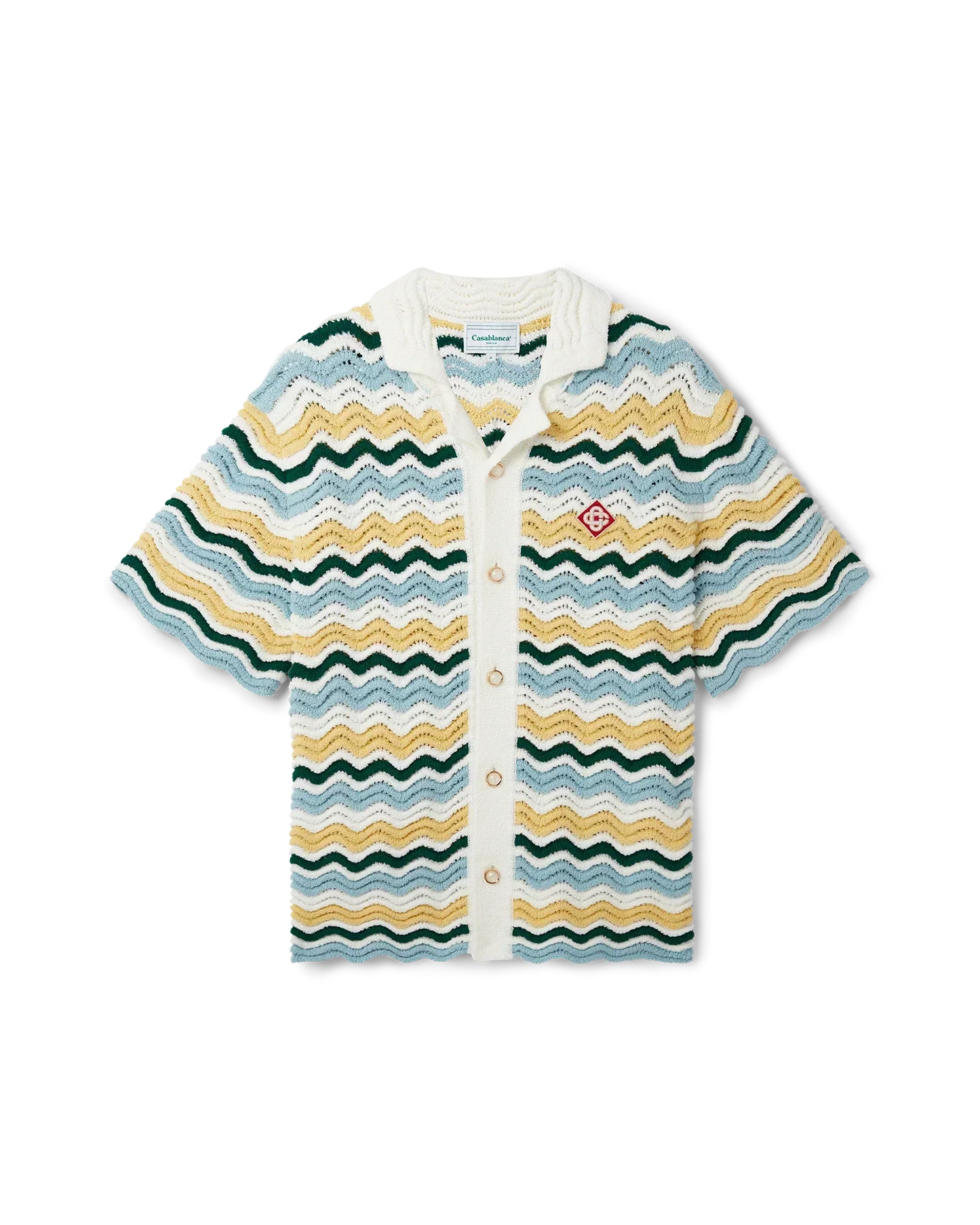 Wavy Short Sleeve Boucle Shirt | Casablanca Paris | Image 1