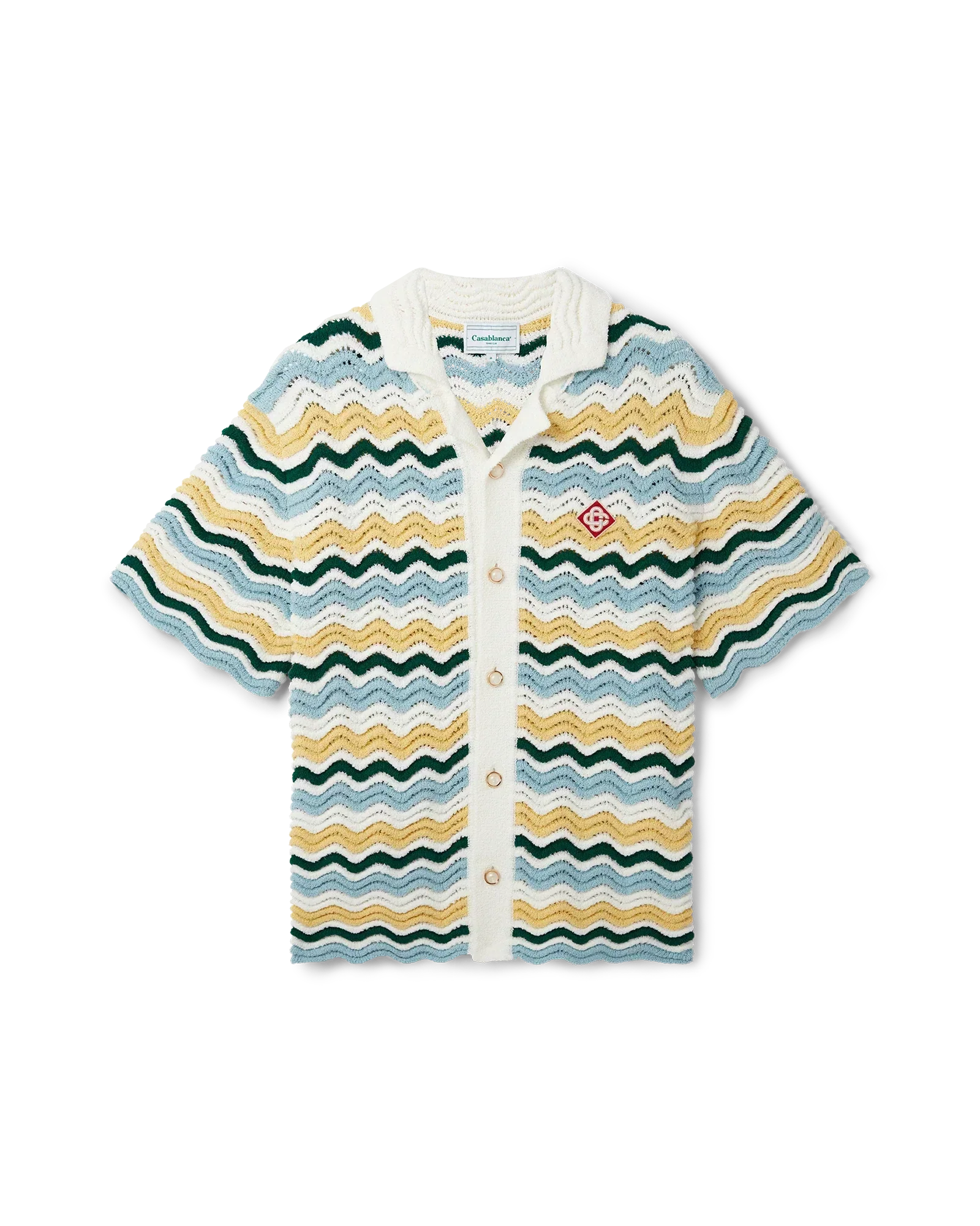 Wavy Short Sleeve Boucle Shirt | Casablanca Paris | Image 1