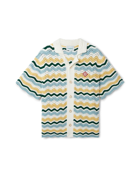 Wavy Short Sleeve Boucle Shirt | Casablanca Paris | Image 1