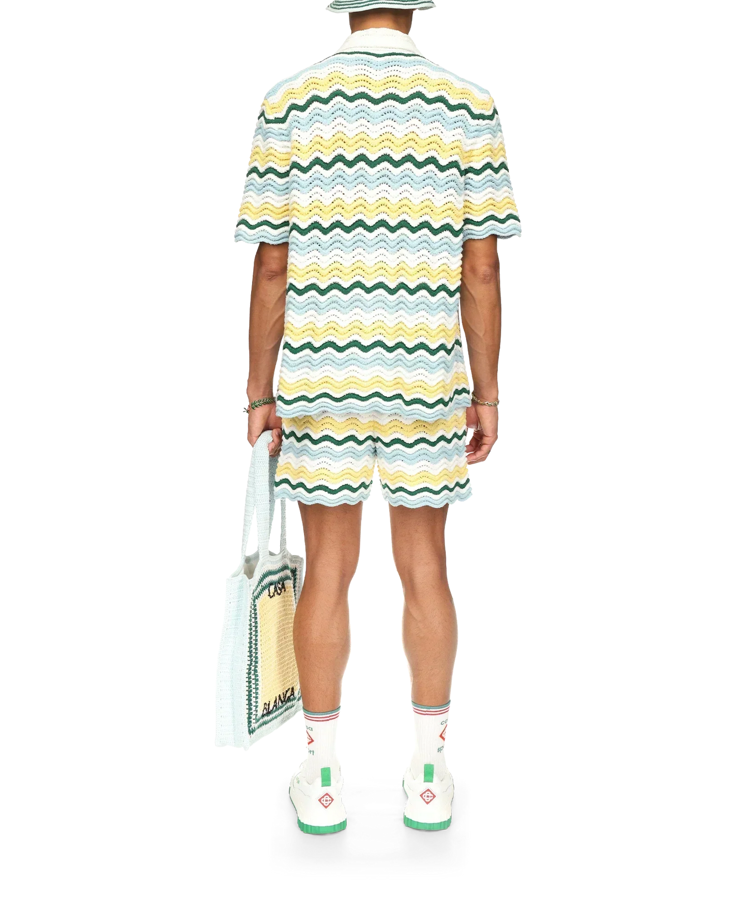 Wavy Short Sleeve Boucle Shirt | Casablanca Paris | Image 4