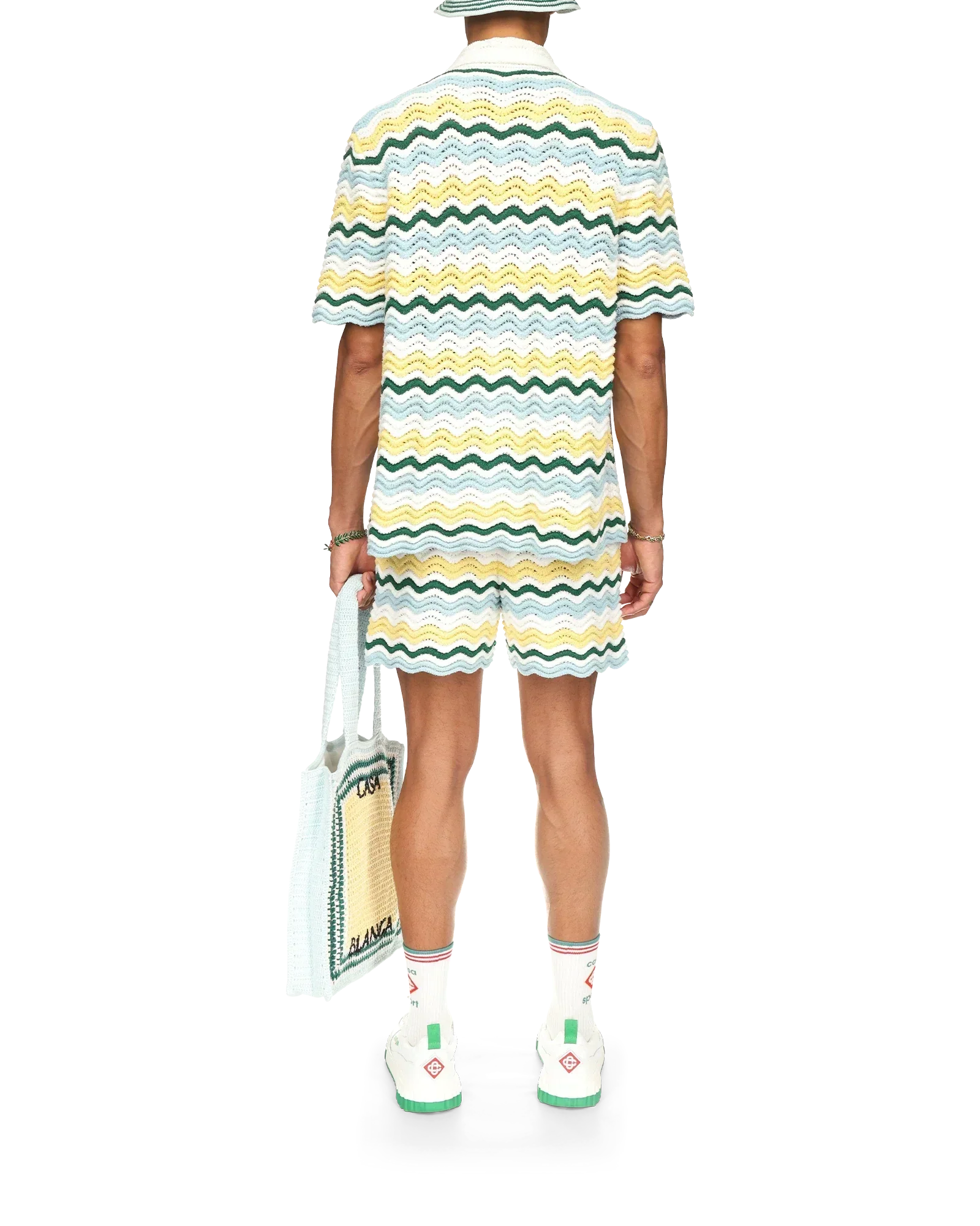 Wavy Short Sleeve Boucle Shirt | Casablanca Paris | Image 4