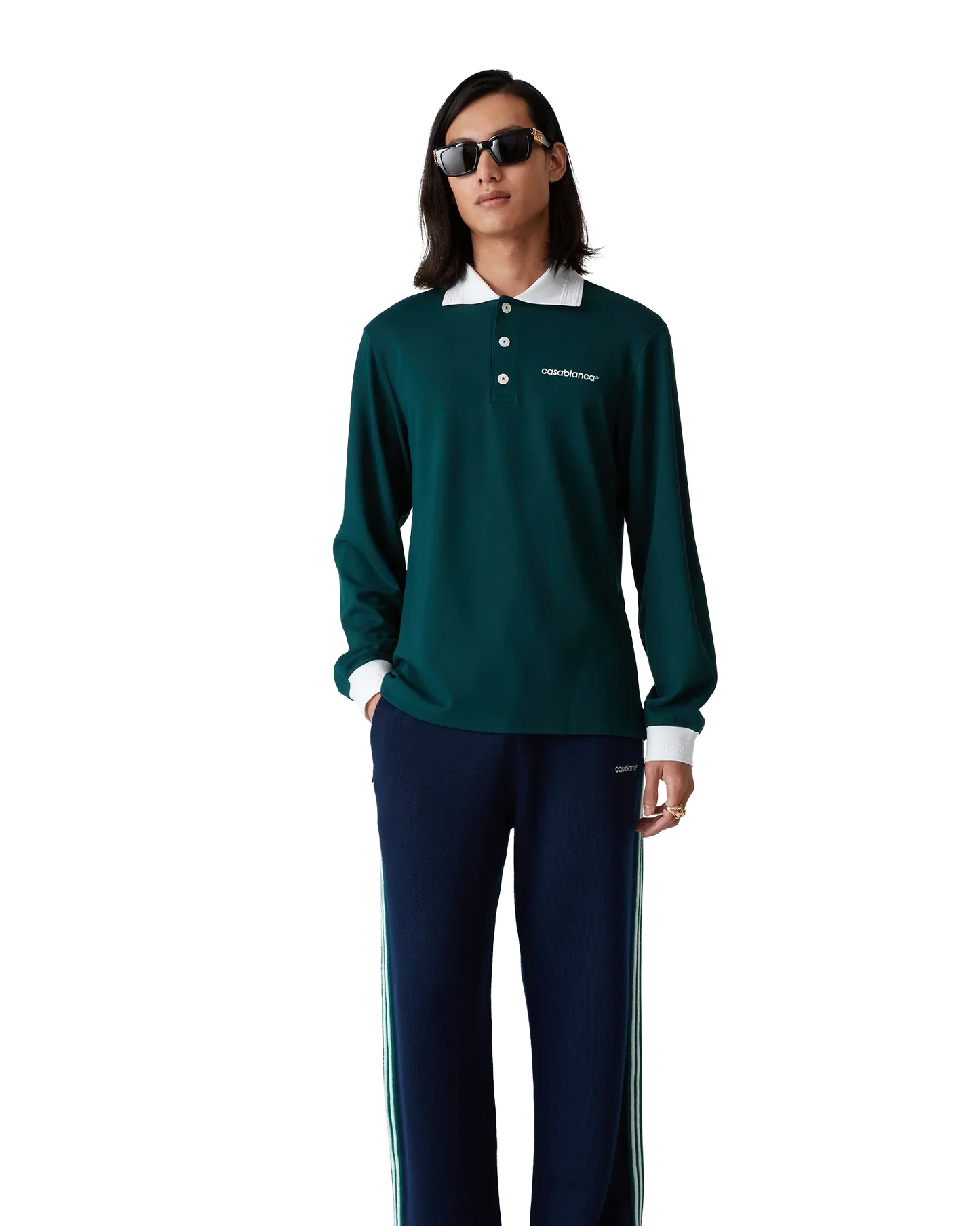 Long Sleeve Polo Shirt | Casablanca Paris | Image 4