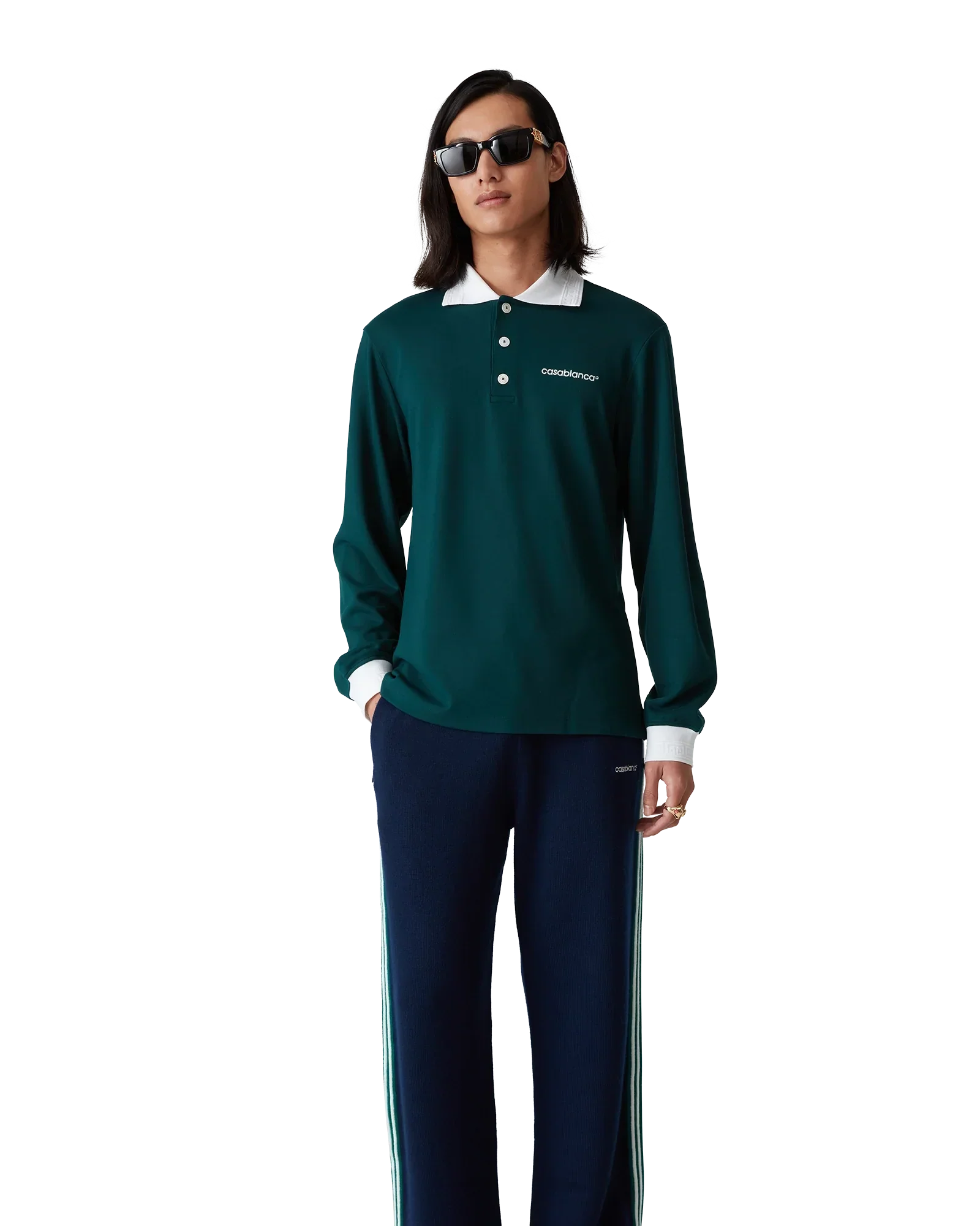 Long Sleeve Polo Shirt | Casablanca Paris | Image 4