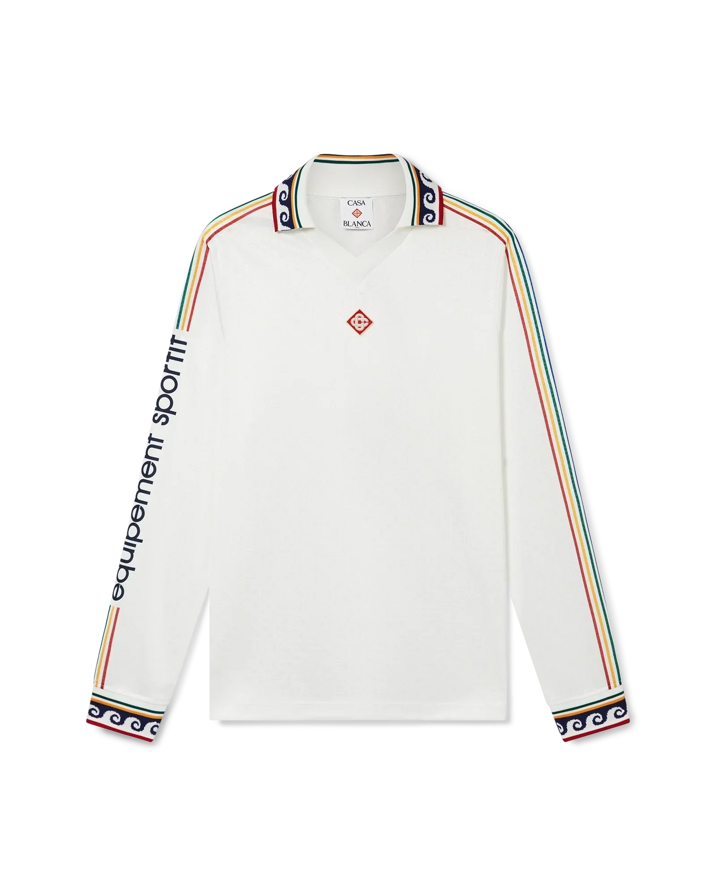 Jacquard Monogram Football Long Sleeve Shirt | Casablanca Paris | Image 1
