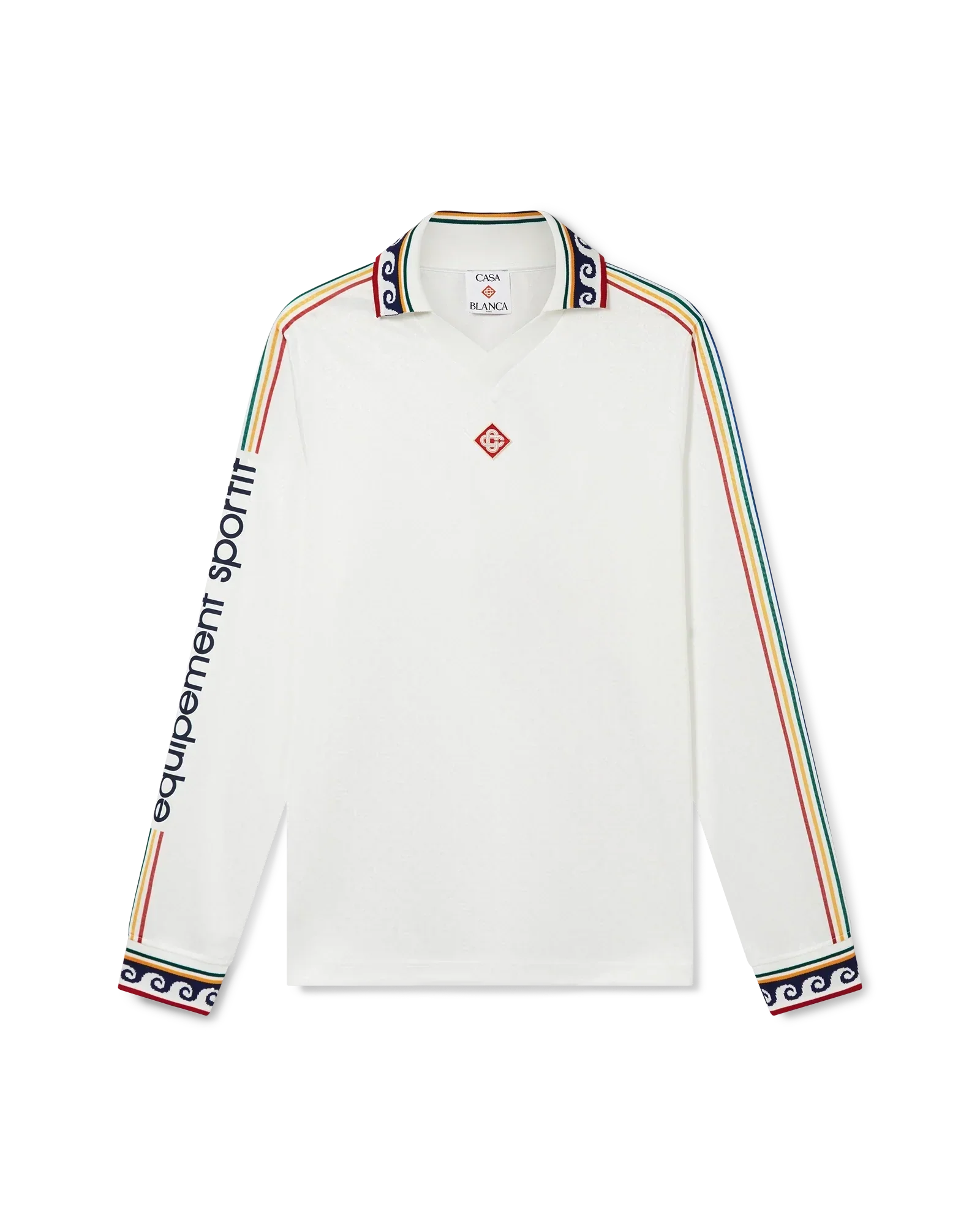 Jacquard Monogram Football Long Sleeve Shirt | Casablanca Paris | Image 1