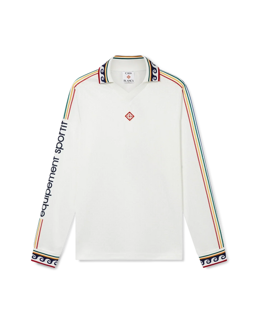 Jacquard Monogram Football Long Sleeve Shirt | Casablanca Paris | Image 1