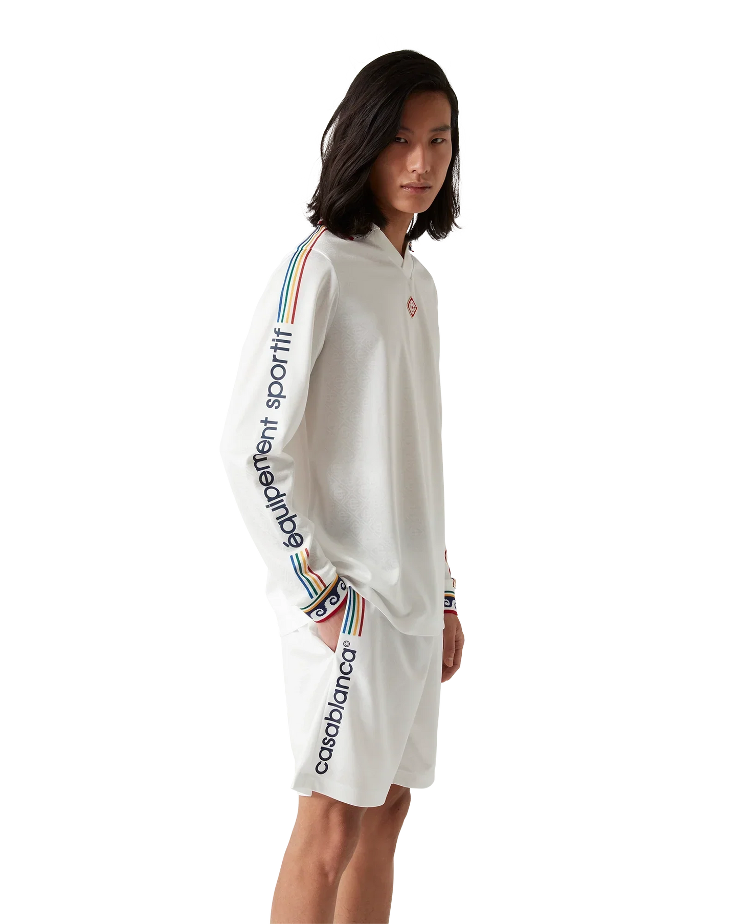 Jacquard Monogram Football Long Sleeve Shirt | Casablanca Paris | Image 4