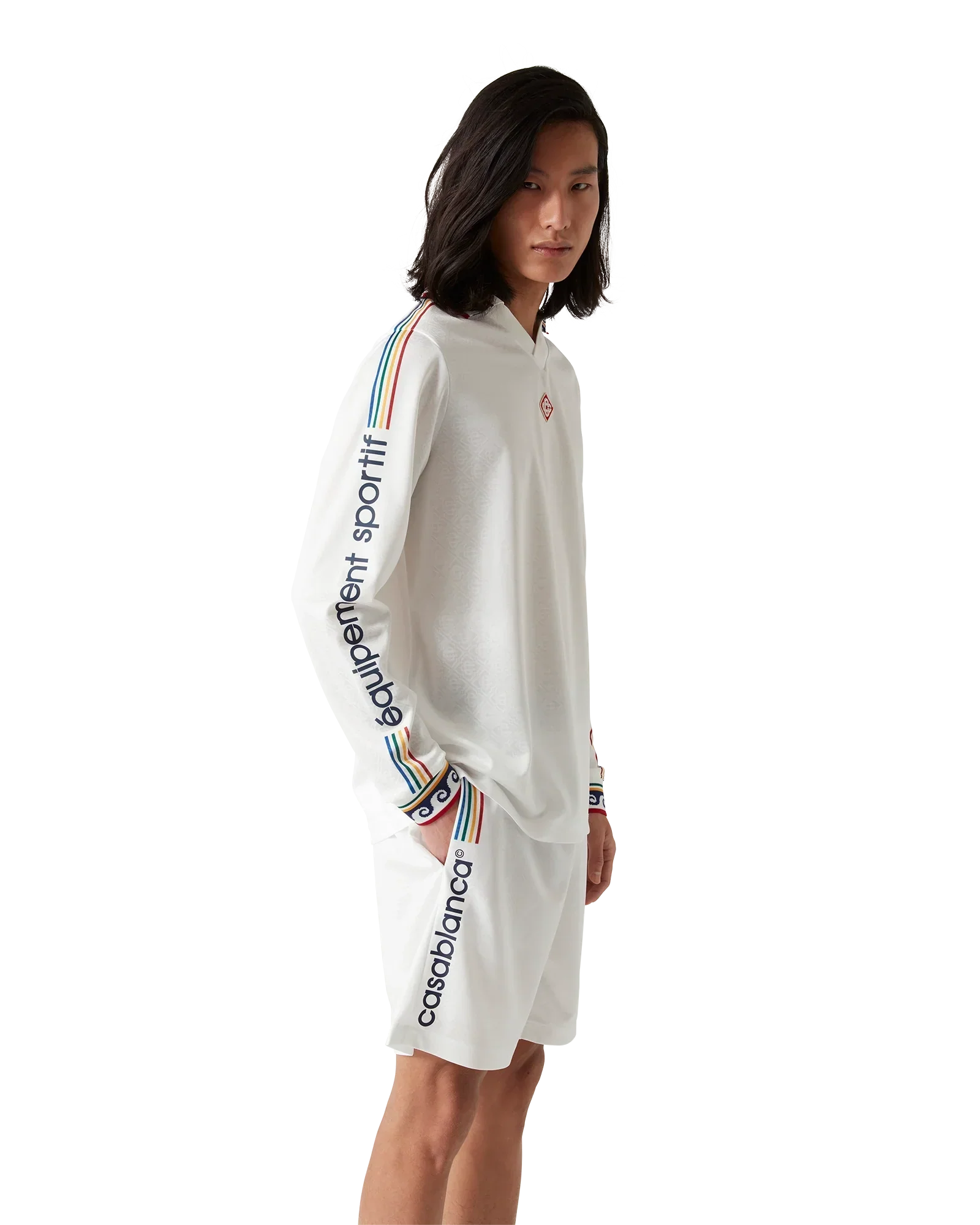 Jacquard Monogram Football Long Sleeve Shirt | Casablanca Paris | Image 4
