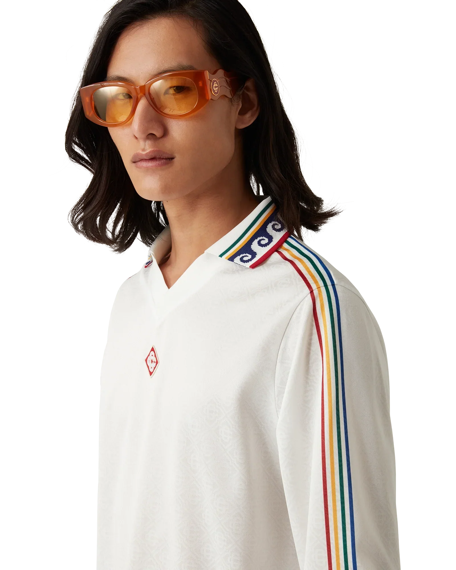 Jacquard Monogram Football Long Sleeve Shirt | Casablanca Paris | Image 3