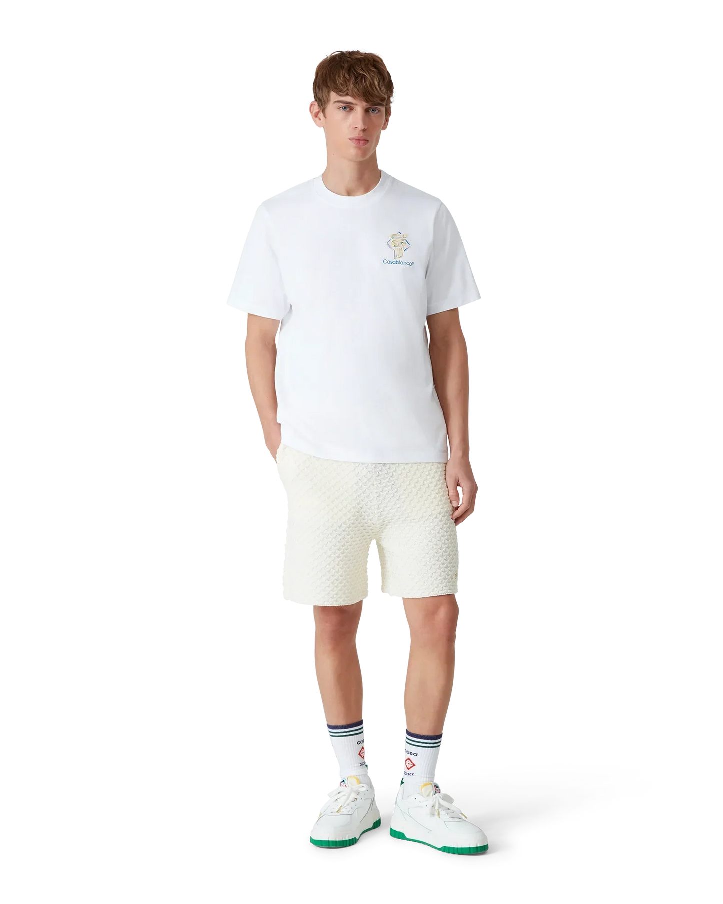 Diamond Column Short Sleeve T-Shirt | Casablanca Paris | Image 2