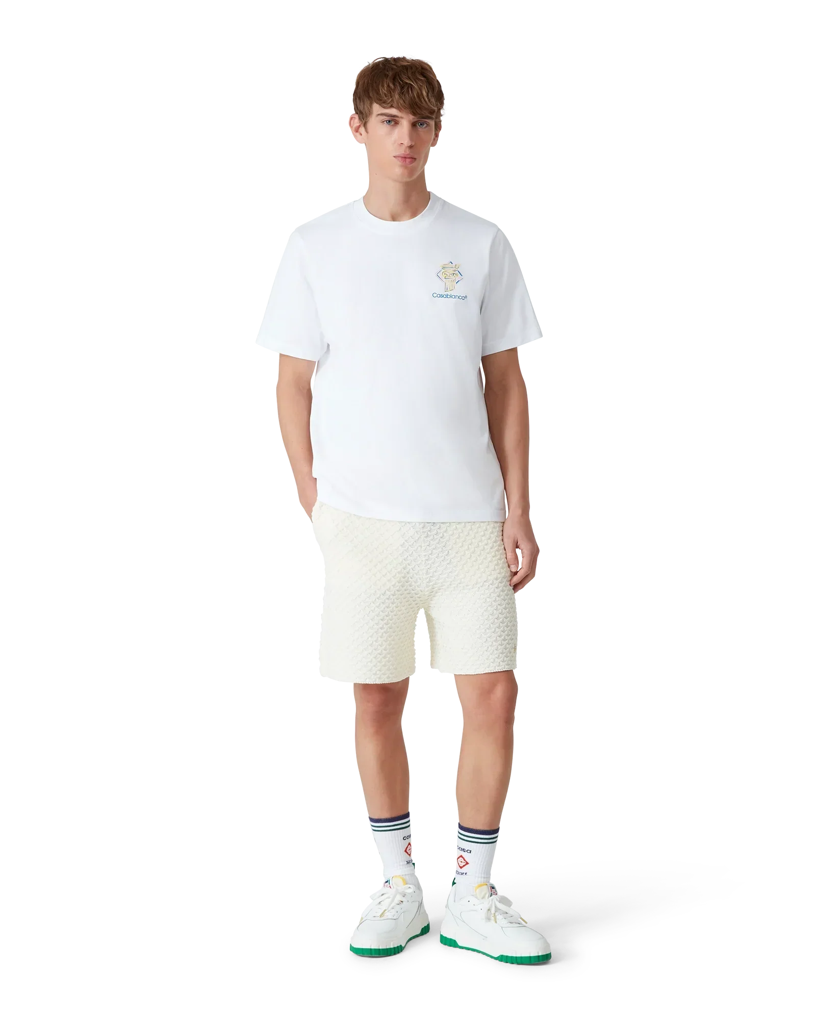 Diamond Column Short Sleeve T-Shirt | Casablanca Paris | Image 2