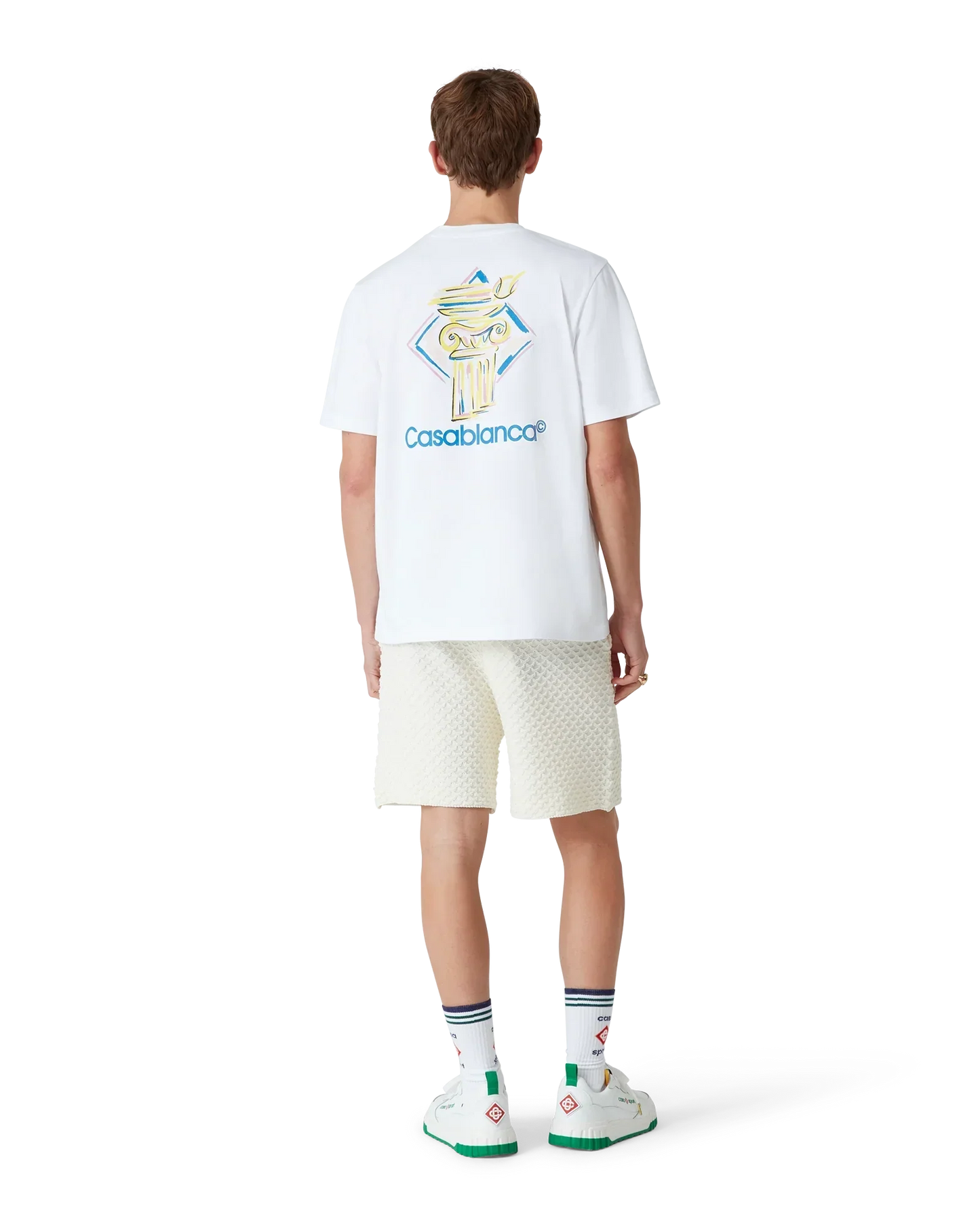 Diamond Column Short Sleeve T-Shirt | Casablanca Paris | Image 3