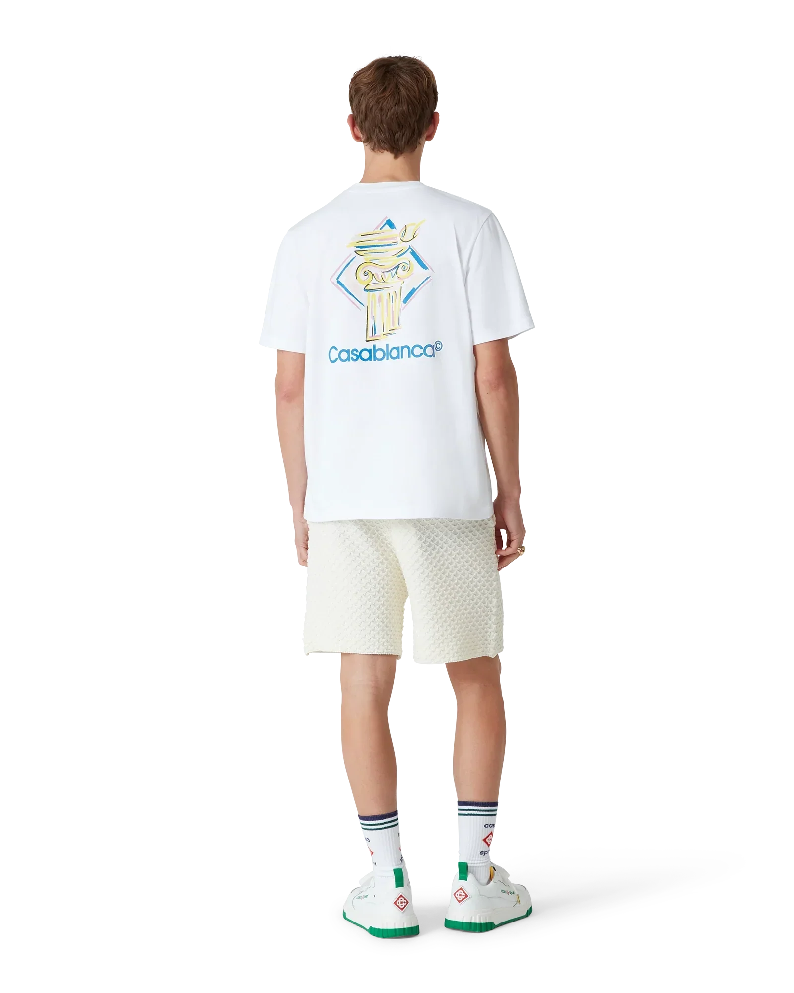 Diamond Column Short Sleeve T-Shirt | Casablanca Paris | Image 3