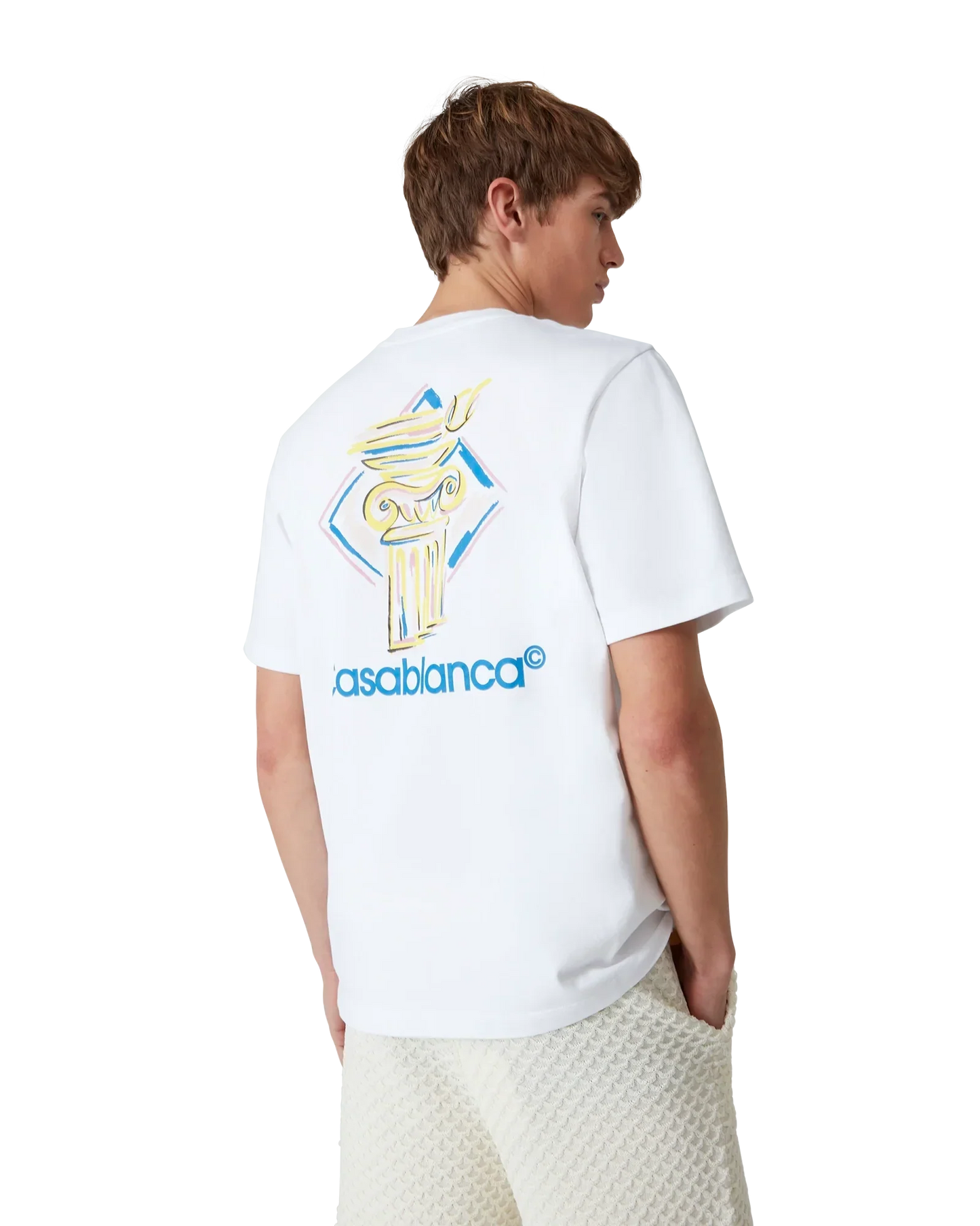 Diamond Column Short Sleeve T-Shirt | Casablanca Paris | Image 4