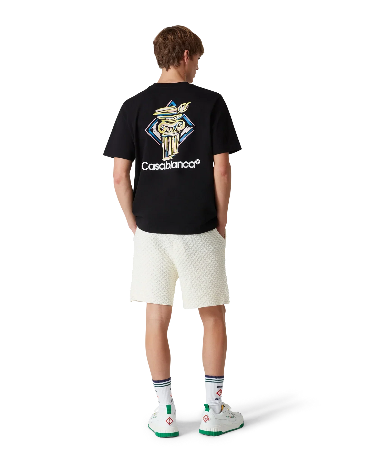 Diamond Column Short Sleeve T-Shirt | Casablanca Paris | Image 3