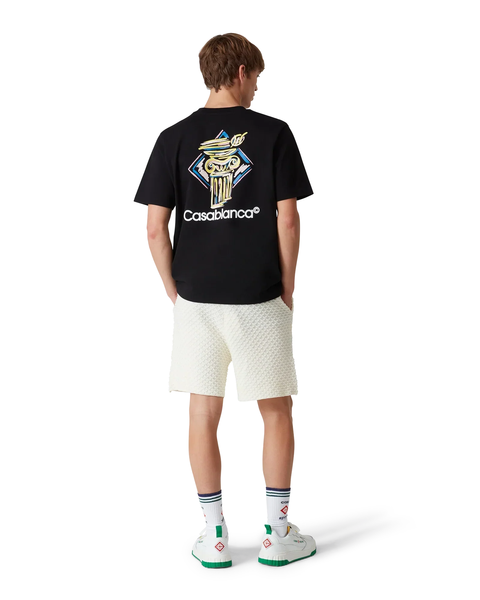 Diamond Column Short Sleeve T-Shirt | Casablanca Paris | Image 3