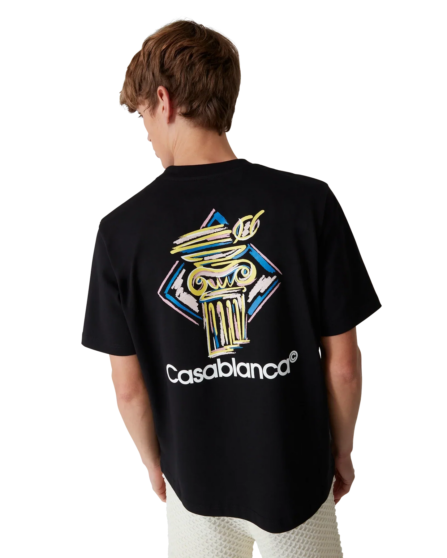 Diamond Column Short Sleeve T-Shirt | Casablanca Paris | Image 4