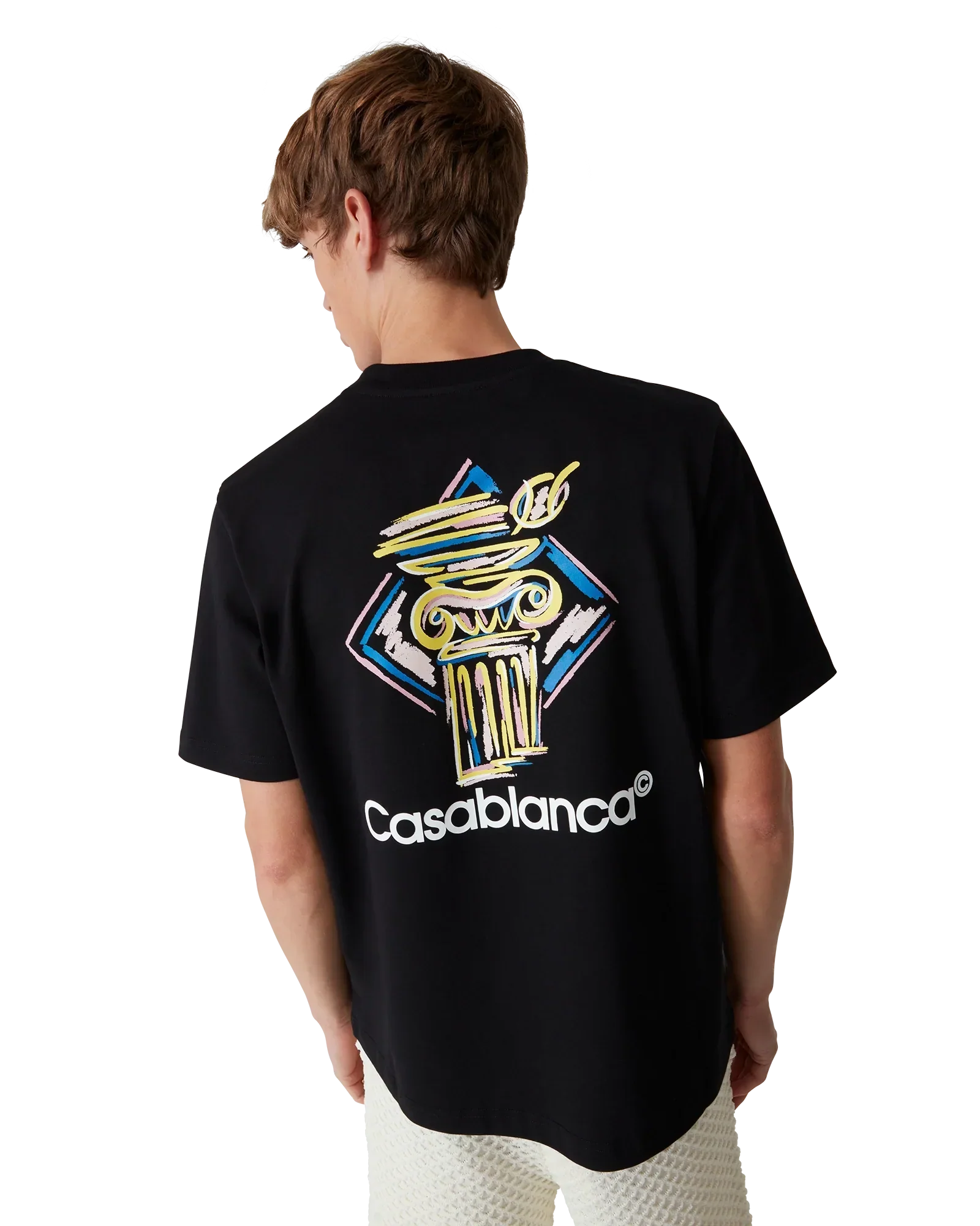 Diamond Column Short Sleeve T-Shirt | Casablanca Paris | Image 4