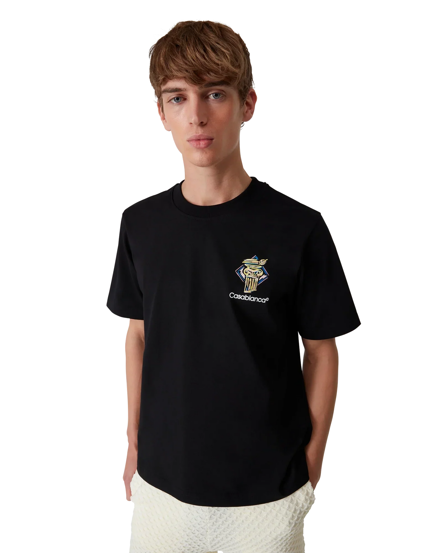 Diamond Column Short Sleeve T-Shirt | Casablanca Paris | Image 5