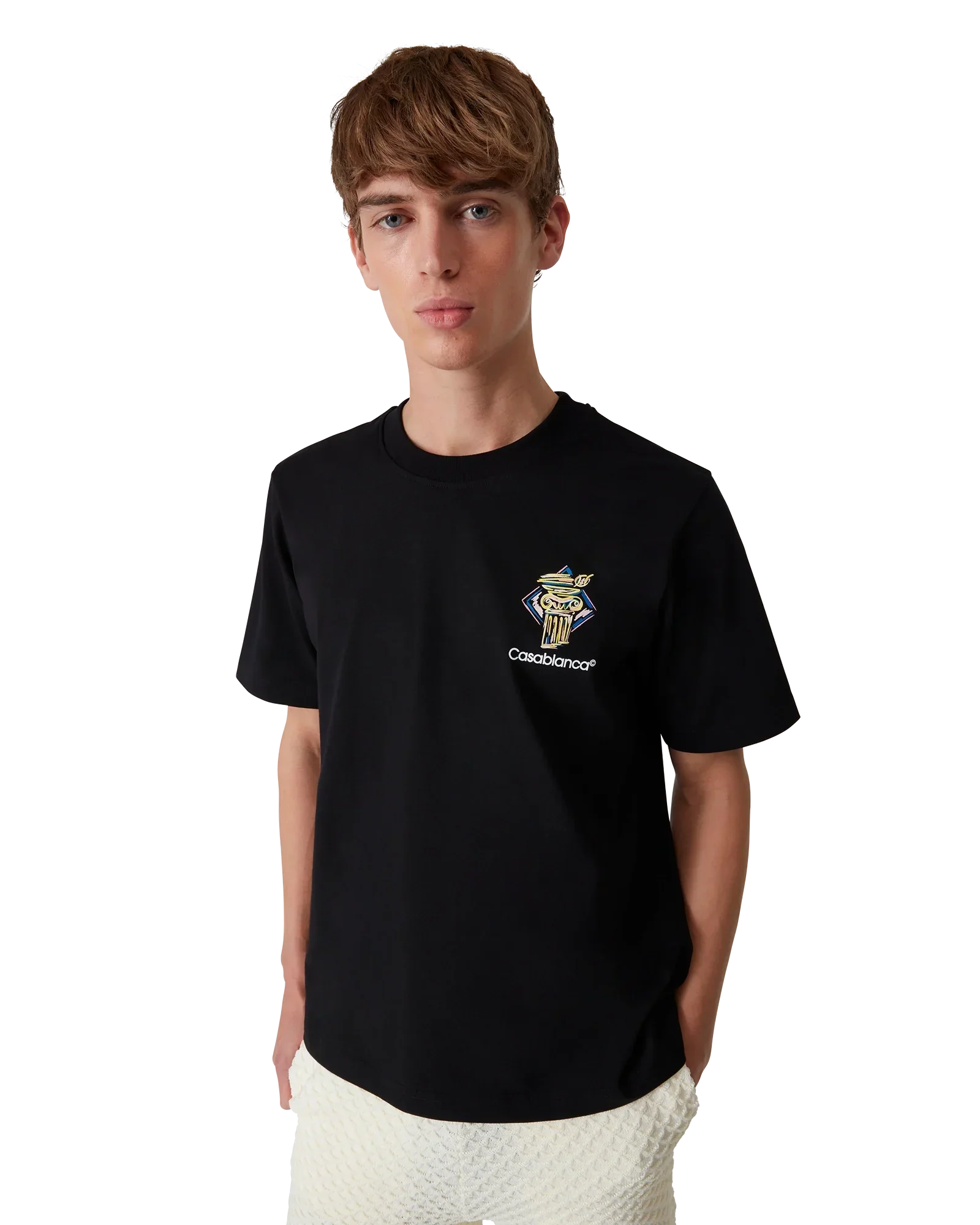 Diamond Column Short Sleeve T-Shirt | Casablanca Paris | Image 5