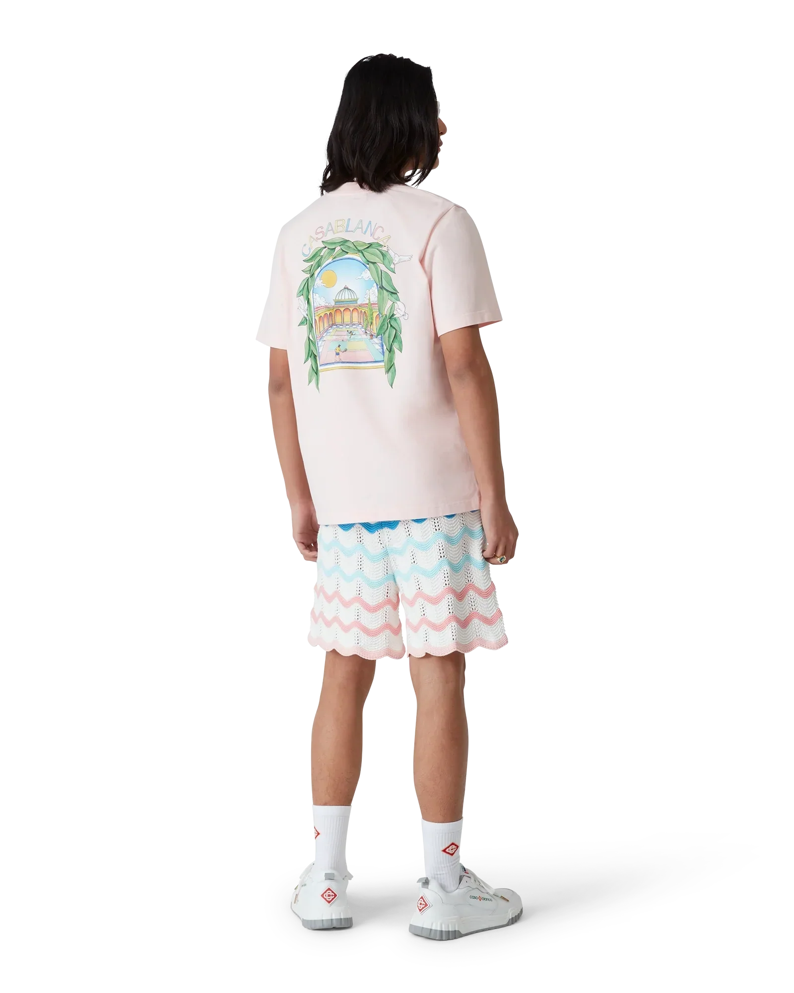L'Arche De Tennis Short Sleeve T-Shirt | Casablanca Paris | Image 3