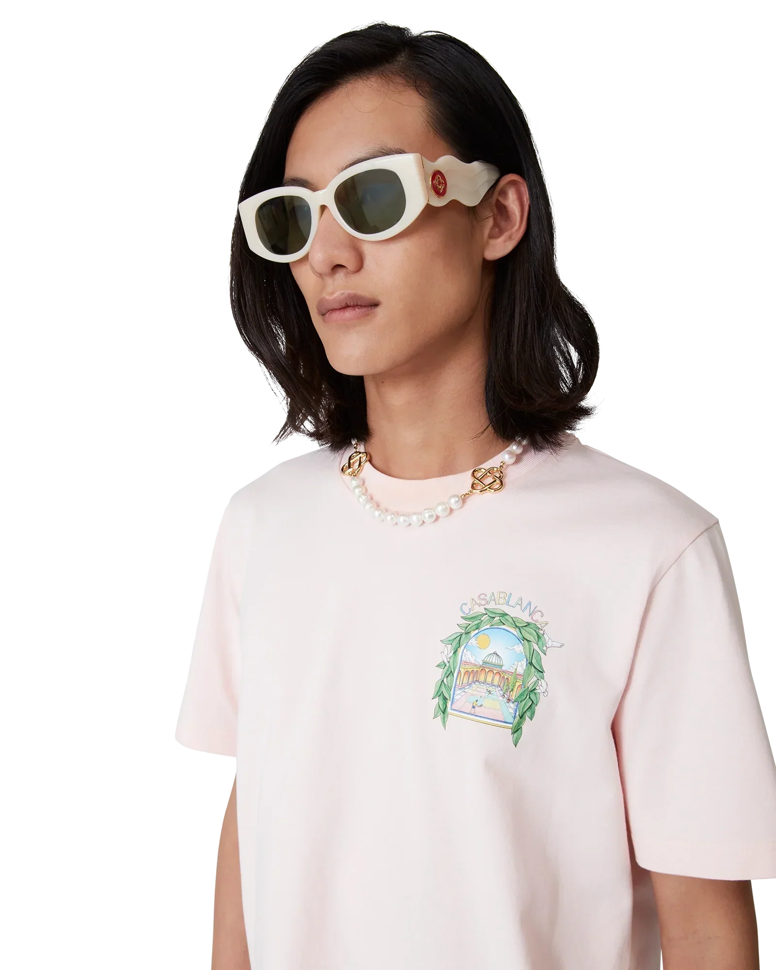 L'Arche De Tennis Short Sleeve T-Shirt | Casablanca Paris | Image 5