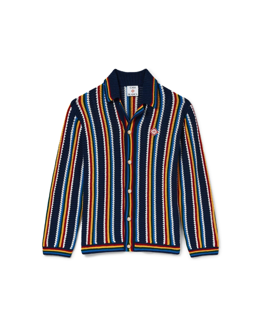 Crochet Long Sleeve Stripe Shirt | Casablanca Paris | Image 1
