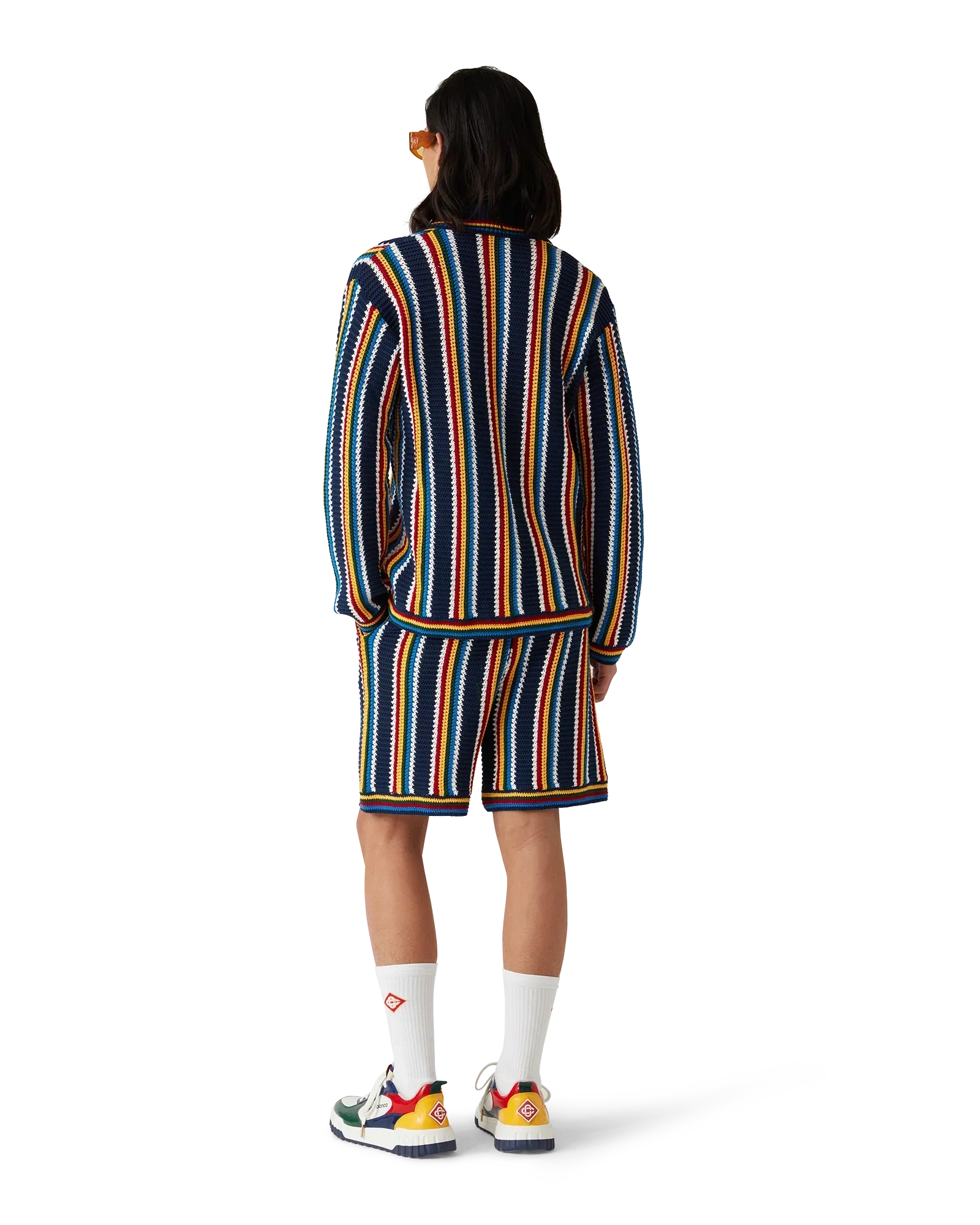 Crochet Long Sleeve Stripe Shirt | Casablanca Paris | Image 3