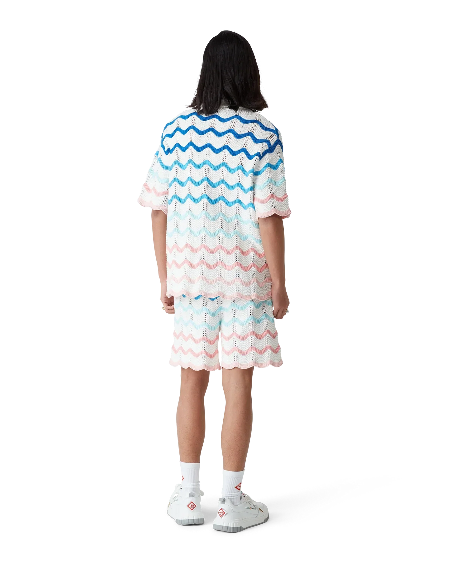 Gradient Wave Crochet Shorts | Casablanca Paris | Image 3