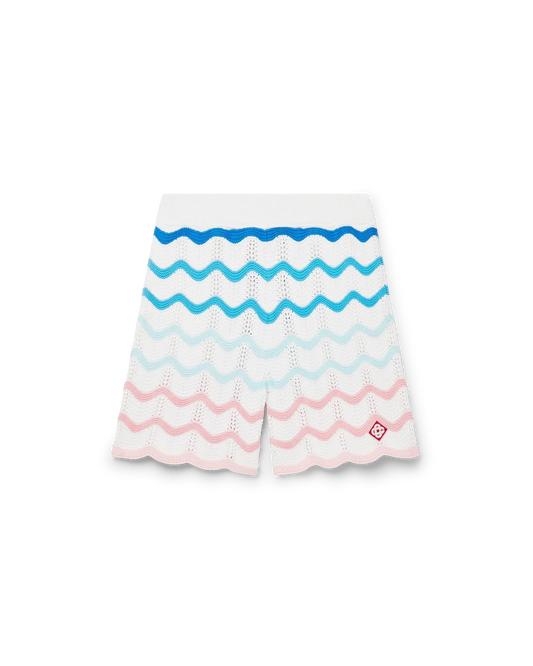 Gradient Wave Crochet Shorts | Casablanca Paris | Image 1