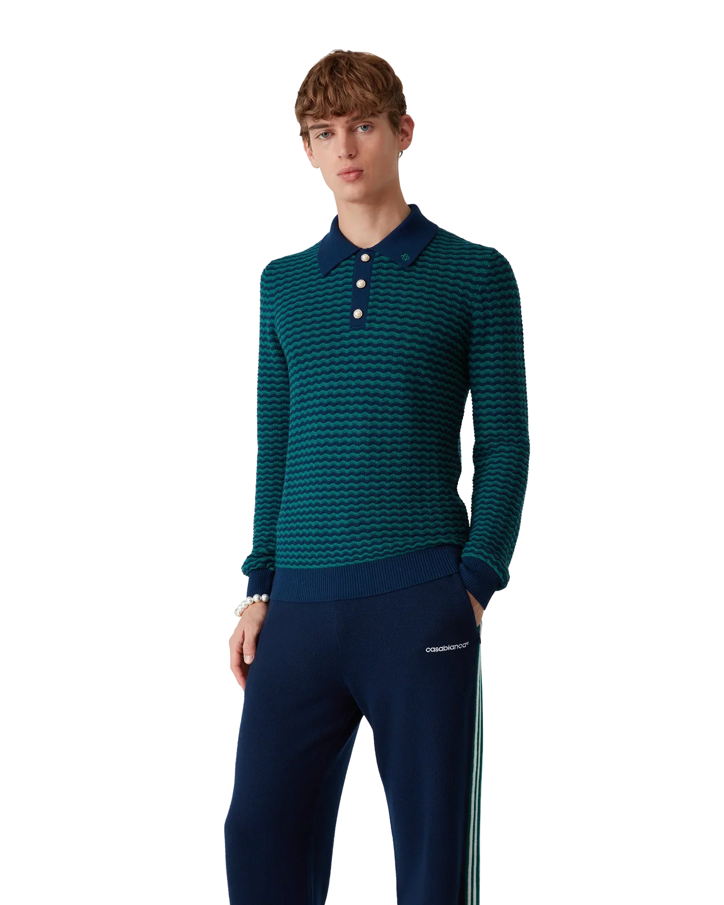 Mini Wave Polo Shirt | Casablanca Paris | Image 4