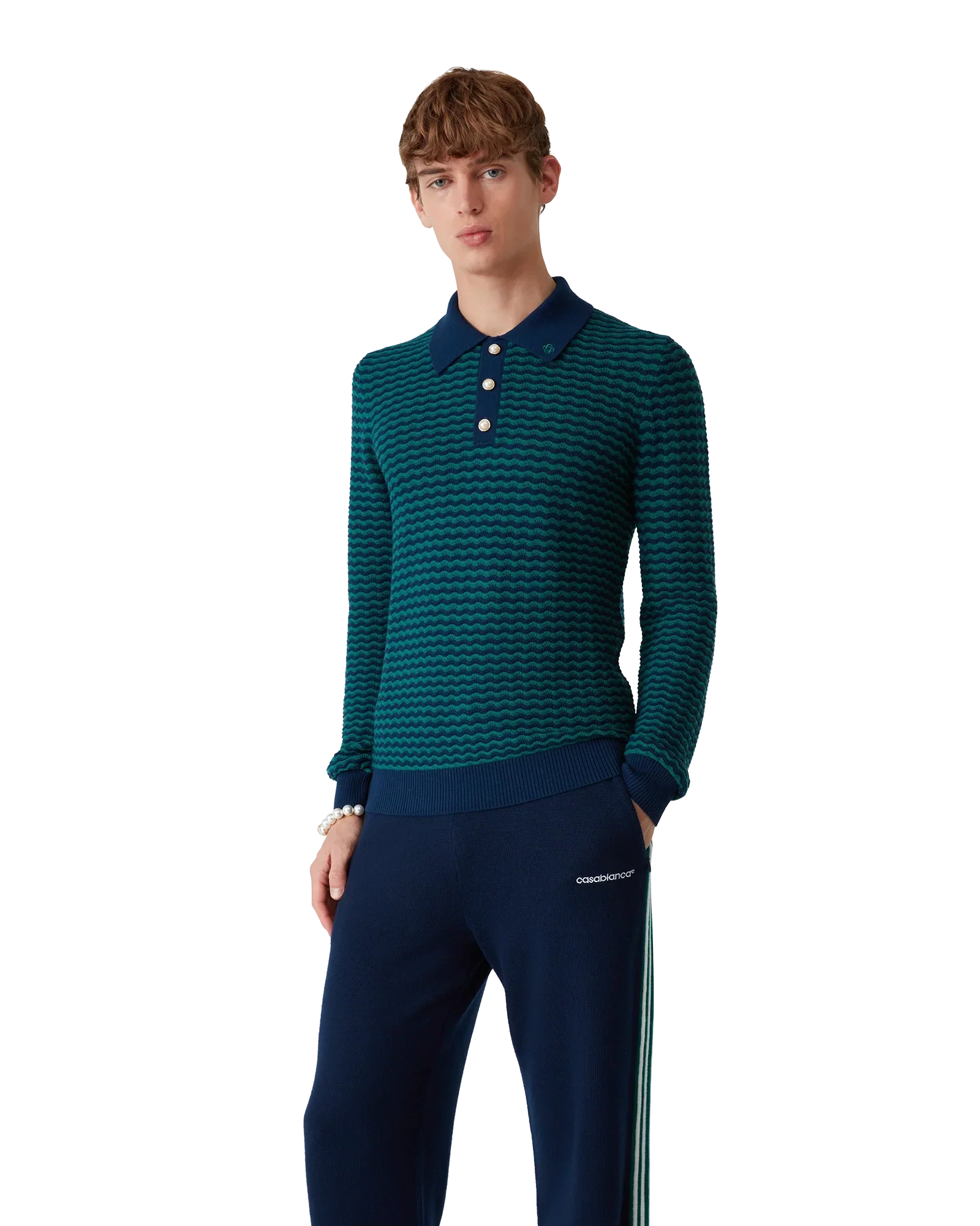 Mini Wave Polo Shirt | Casablanca Paris | Image 4