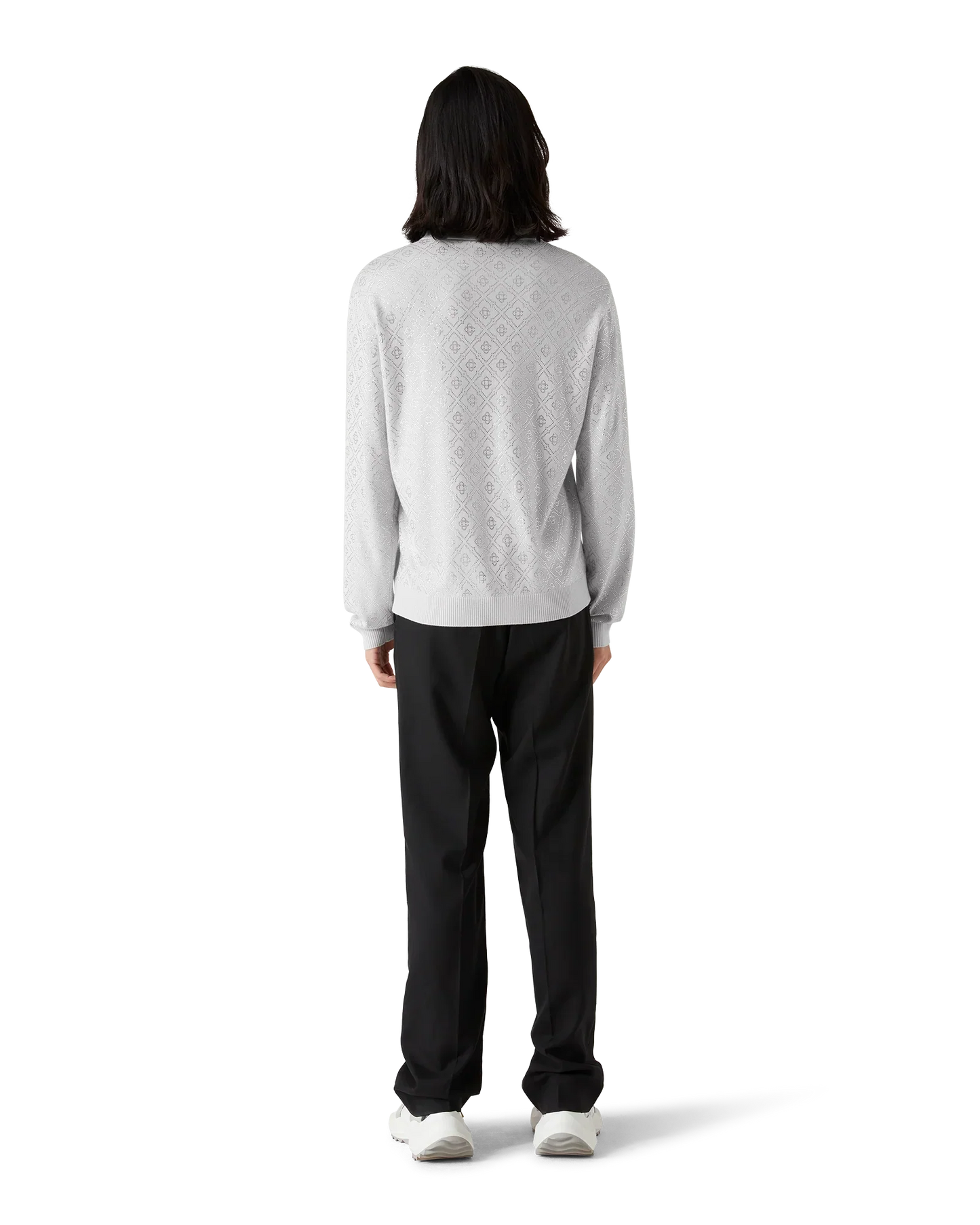 Crystal Monogram Knit Polo Shirt | Casablanca Paris | Image 3